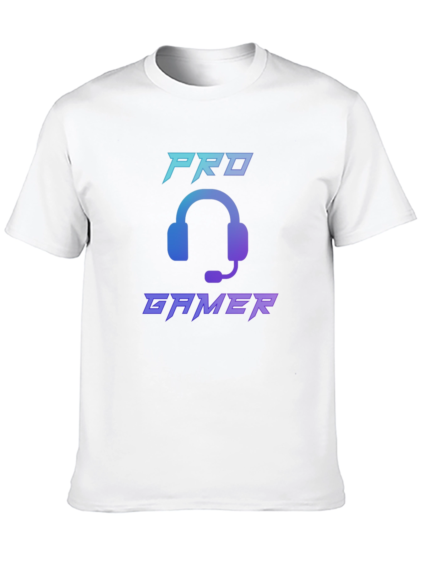 Black Pro Gamer T-Shirt - Cool Gaming Headset Design view 10