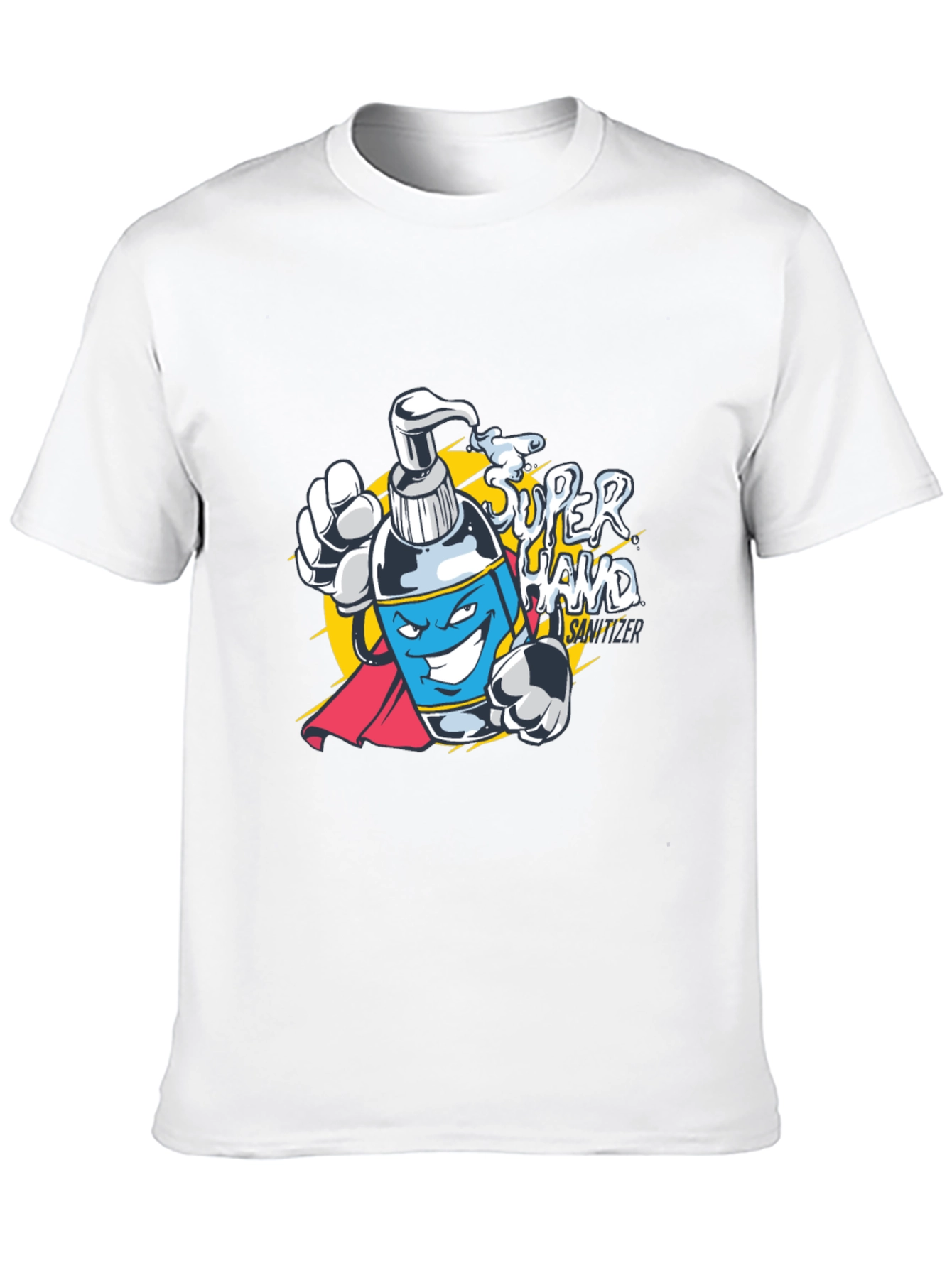 Black Super Hand Sanitizer Graphic T-Shirt - Black view 10