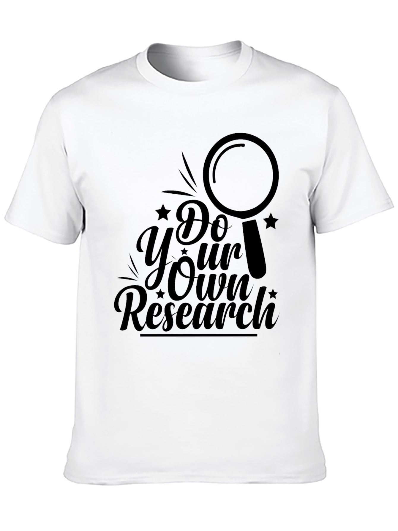 Black Do Your Own Research Black Graphic T-Shirt view 10