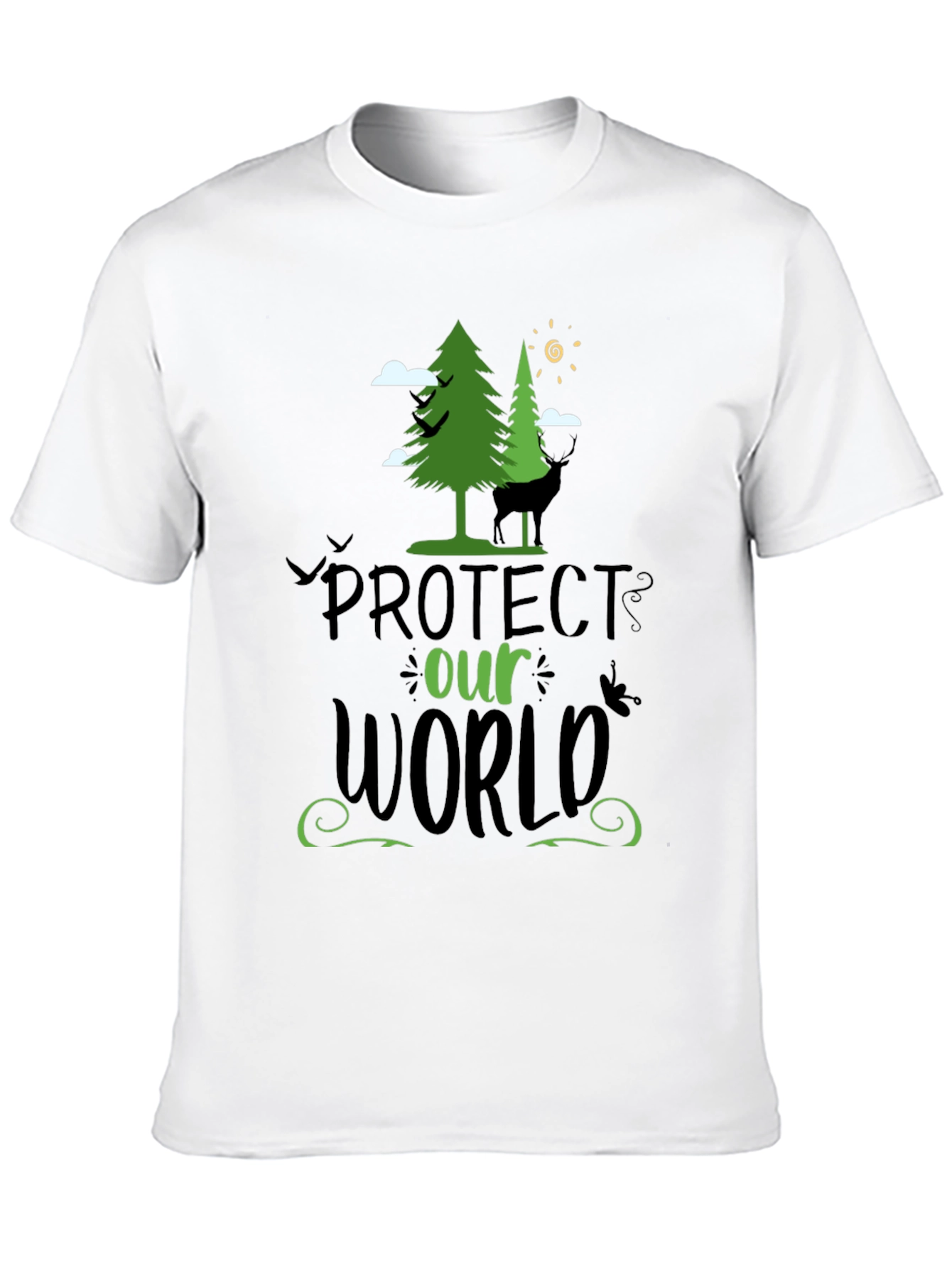 Black Protect Our World Graphic T-Shirt view 10