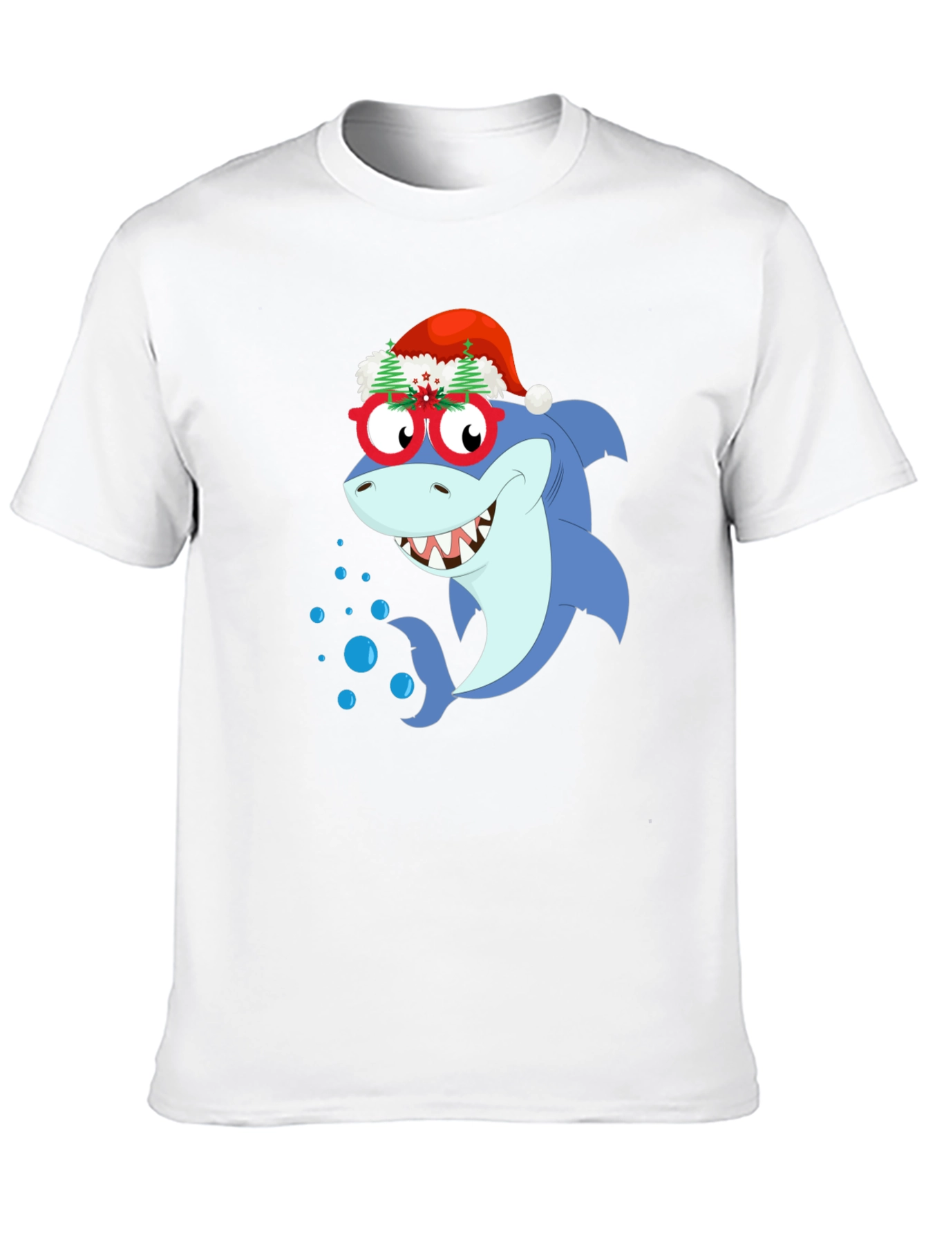 Black Christmas Shark Graphic T-Shirt view 10