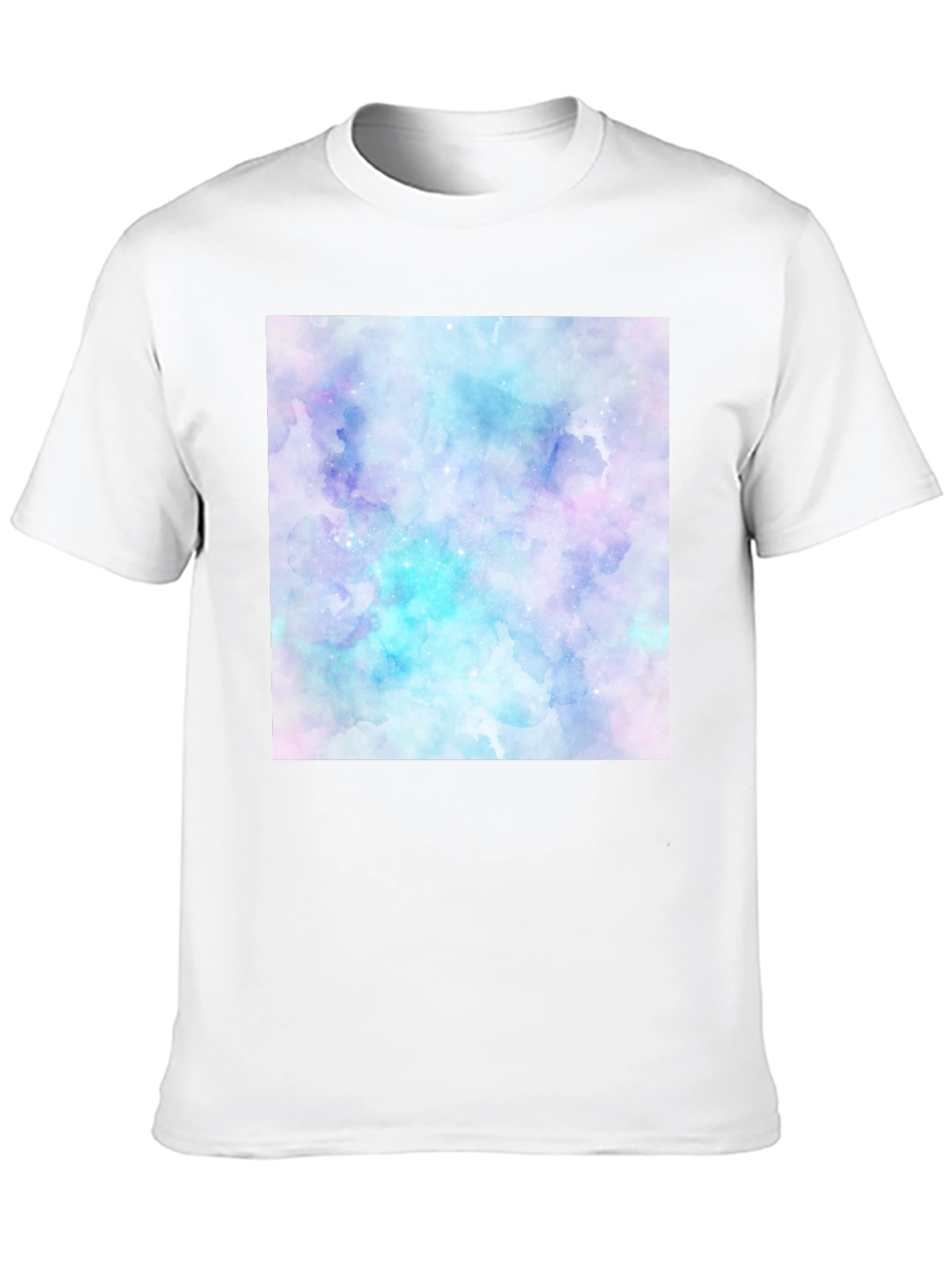 Black Watercolor Galaxy Graphic Tee - Men's Black T-Shirt view 10