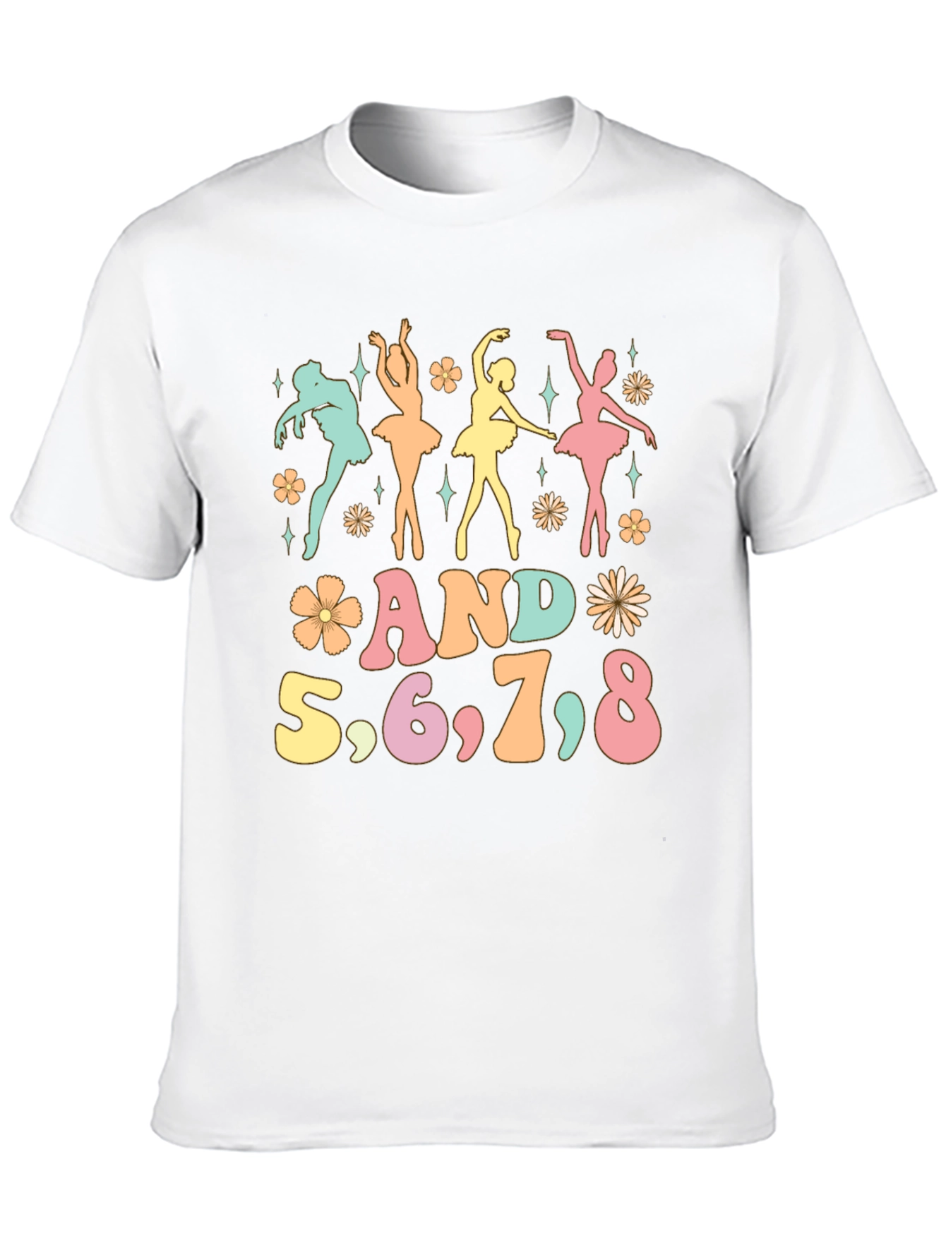 Black Dance 5,6,7,8 Black T-Shirt view 10