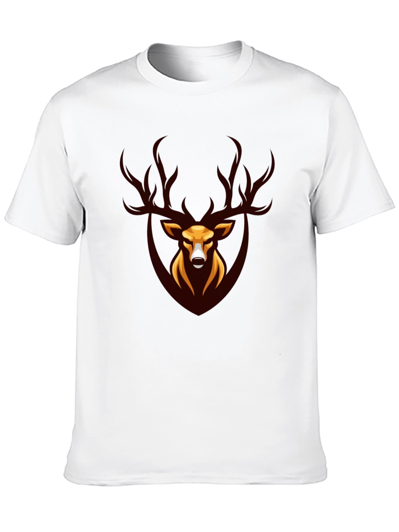 Black Stag Graphic Tee - Black Stylish Deer Design view 10