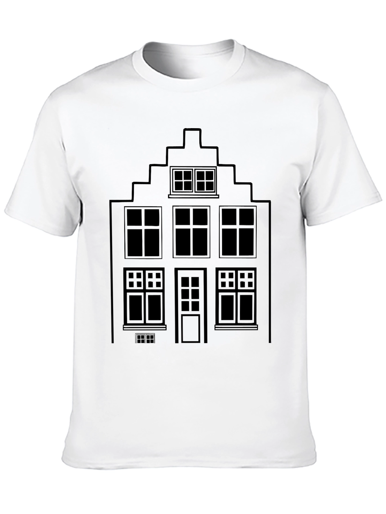 Black Architectural T-Shirt: Amsterdam House Design view 10