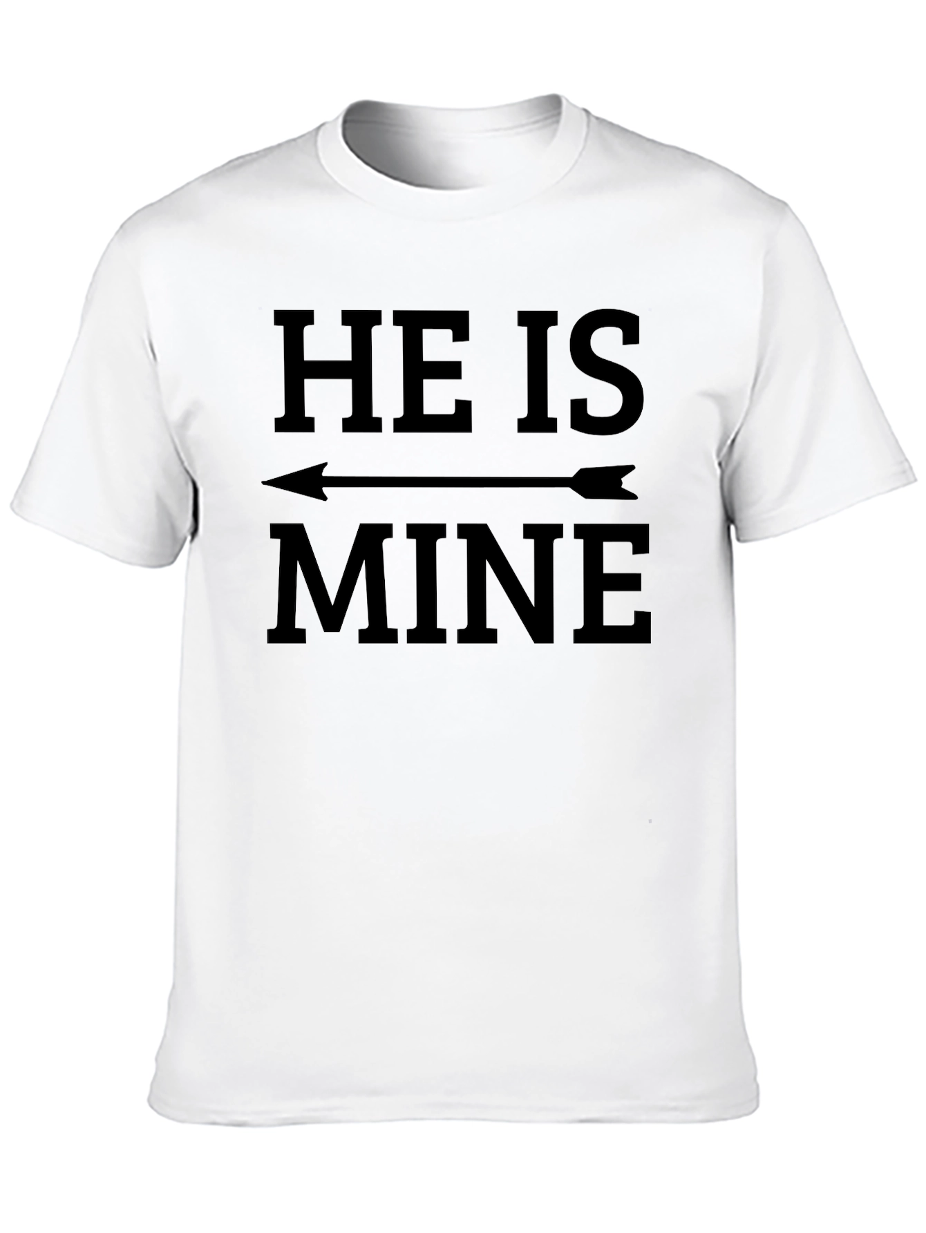 Black He Is Mine Graphic Tee - Funny Couples Shirt view 10