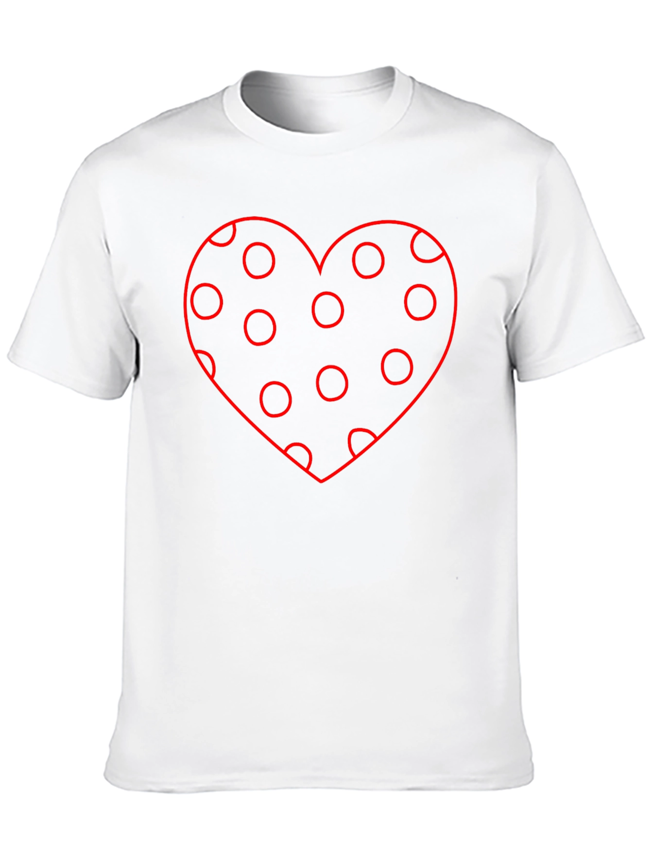 Black Polka Dot Heart Graphic Tee - Black view 10