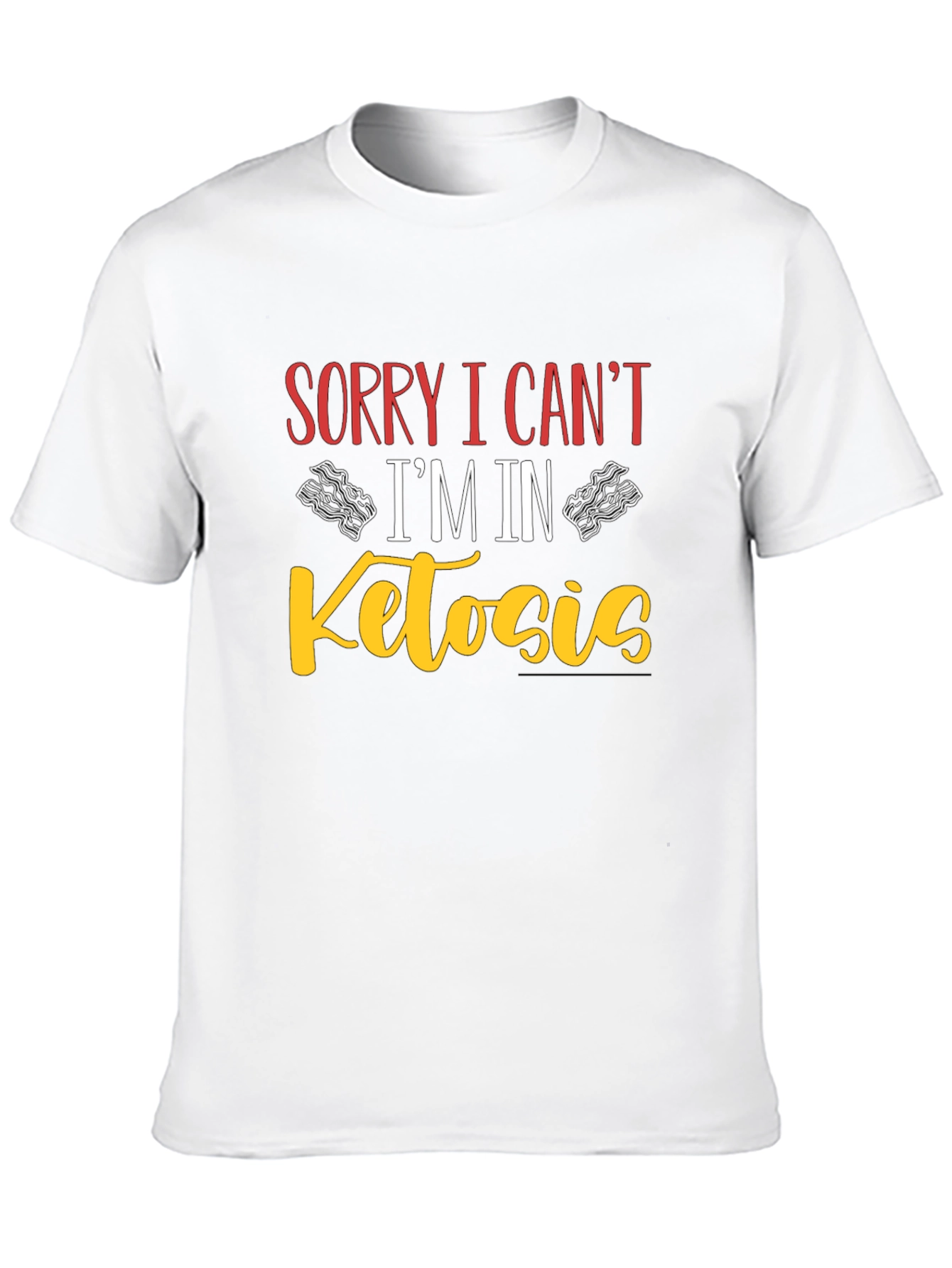 Black Sorry I Can't I'm In Ketosis Black T-Shirt view 10