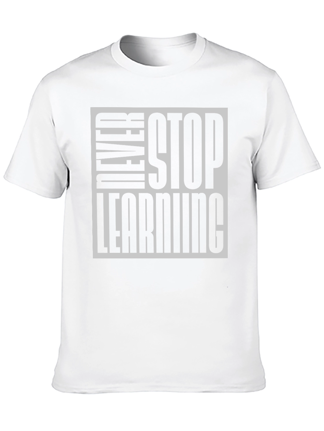 Black Never Stop Learning Black Graphic Tee view 10