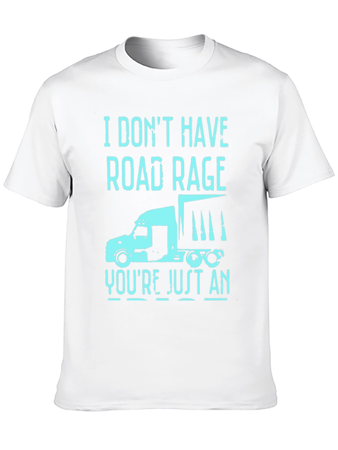 Black Trucker Humor T-Shirt - Road Rage Slogan view 10