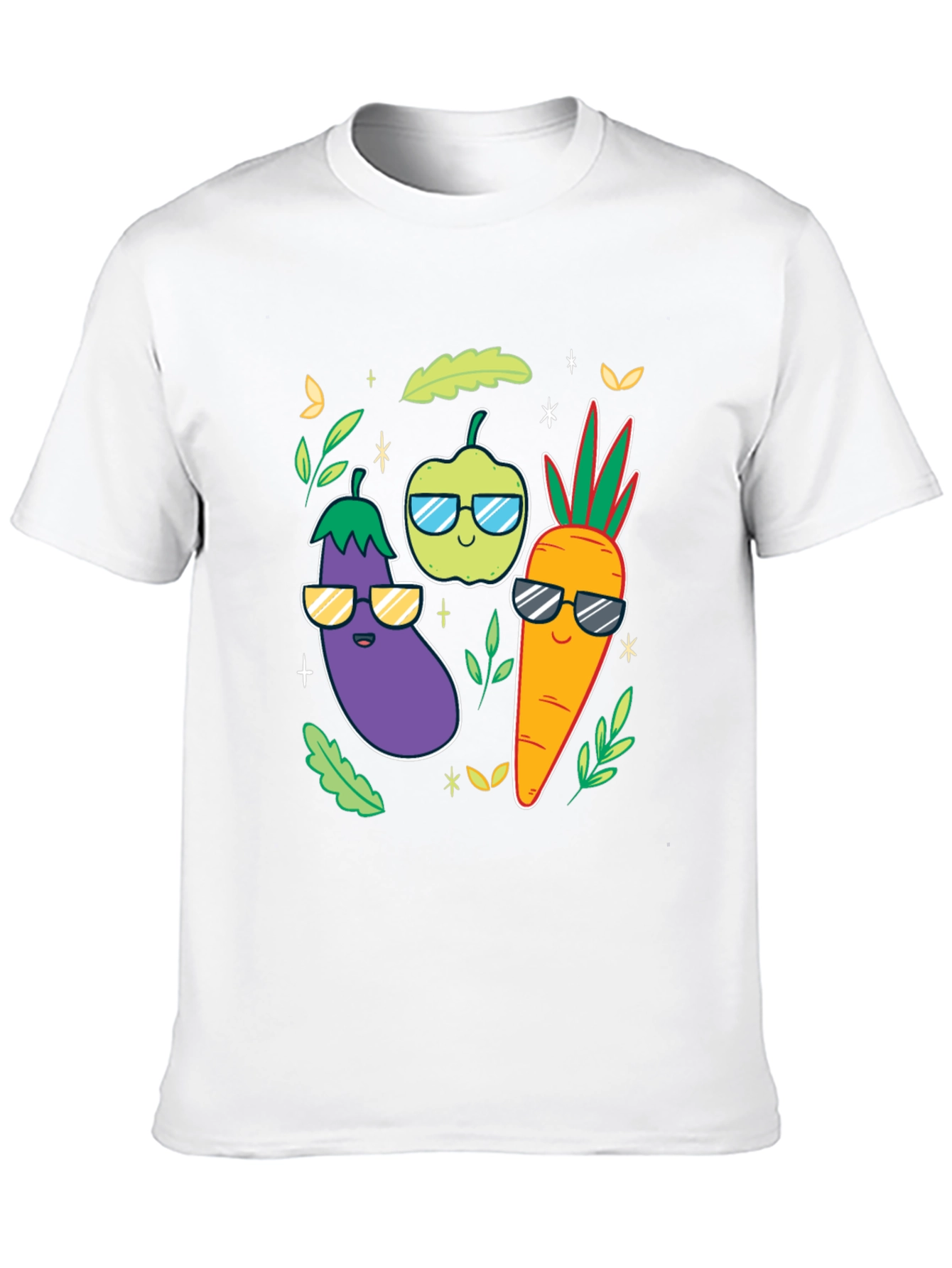 Black Cool Veggies Black T-Shirt view 10