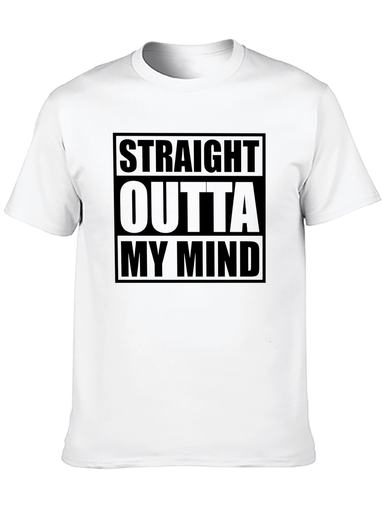 Black Straight Outta My Mind Black T-Shirt view 10