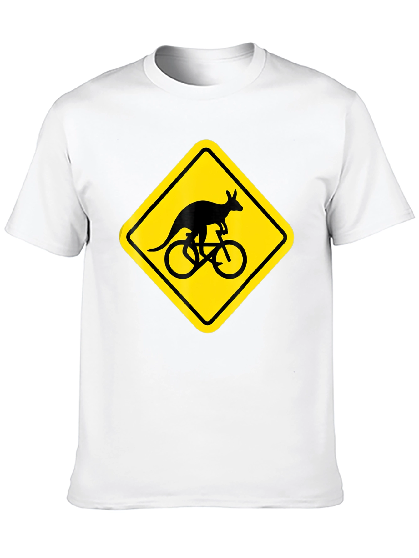 Black Kangaroo Cycling T-Shirt - Novelty Graphic Tee view 10