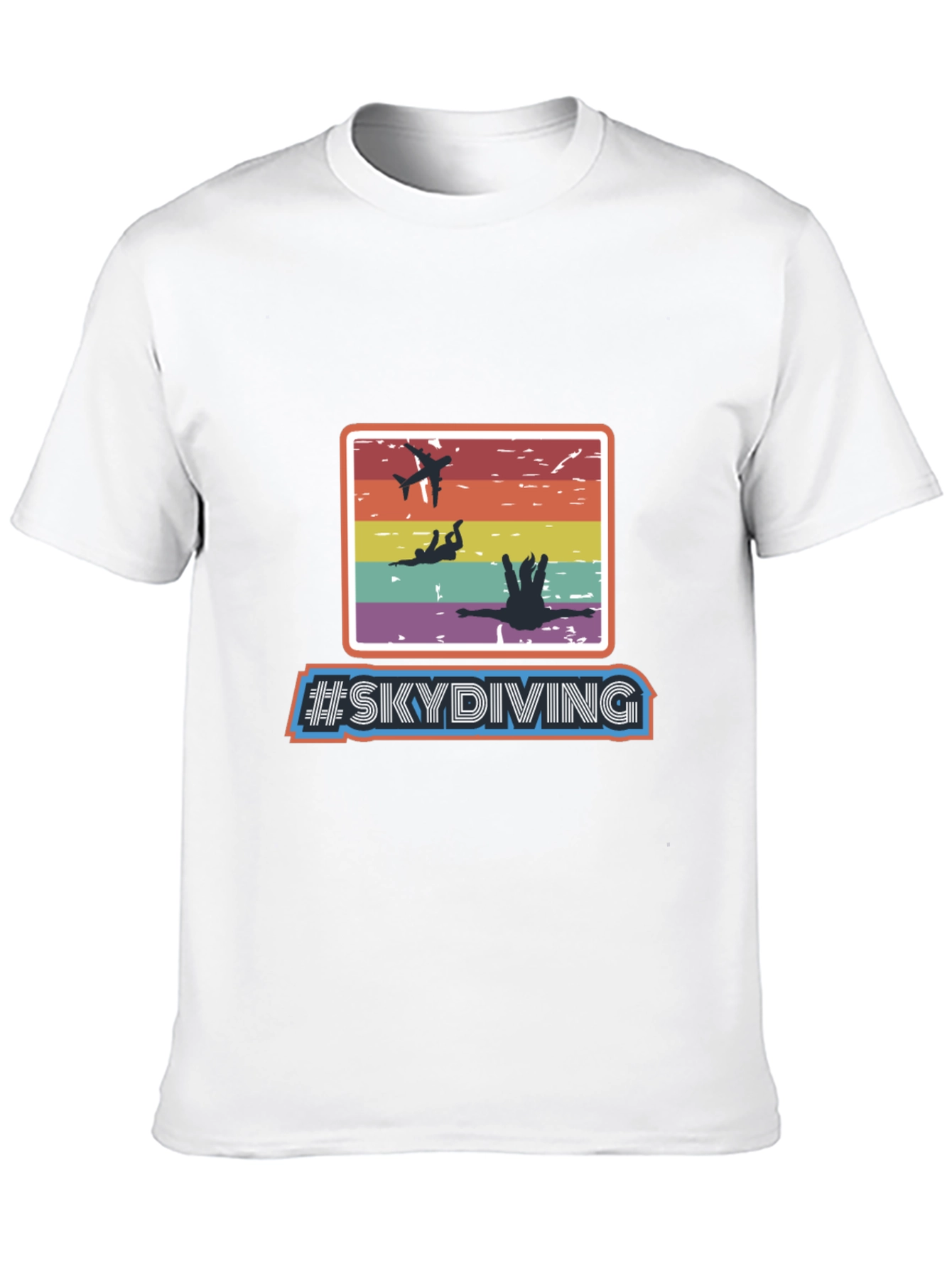 Black Skydiving Retro T-Shirt - Adventure Seeker Apparel view 10