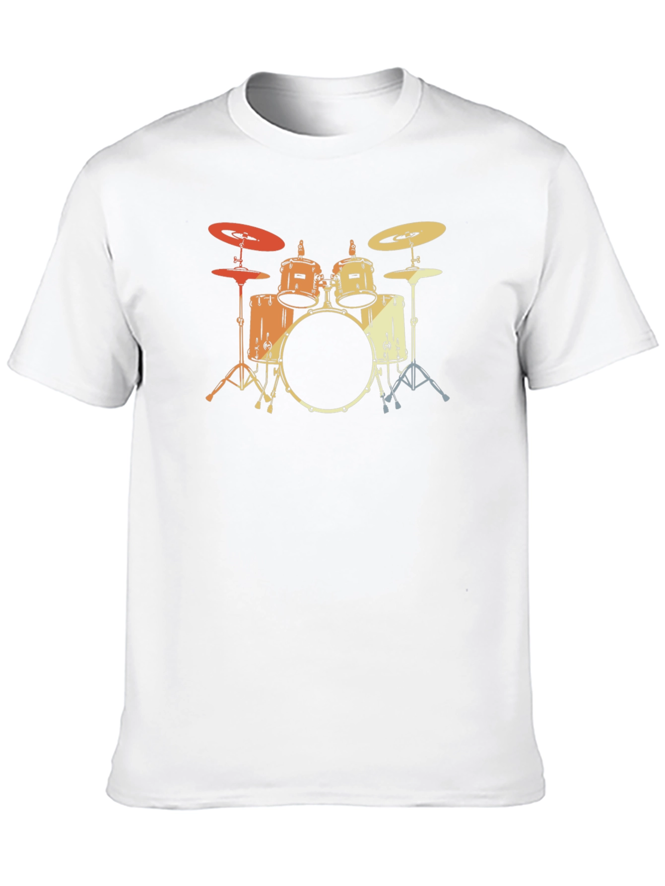 Black Vintage Drum Set Graphic Tee - Musician T-Shirt view 10