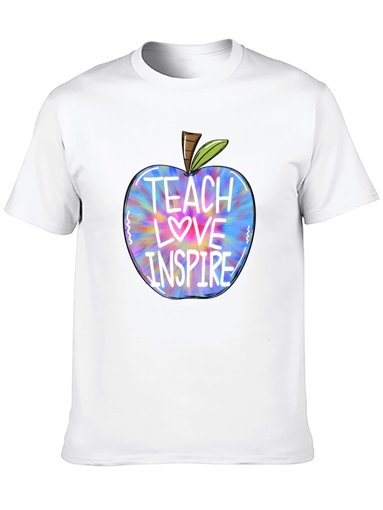 Black Teacher Apple T-Shirt - Teach Love Inspire view 10