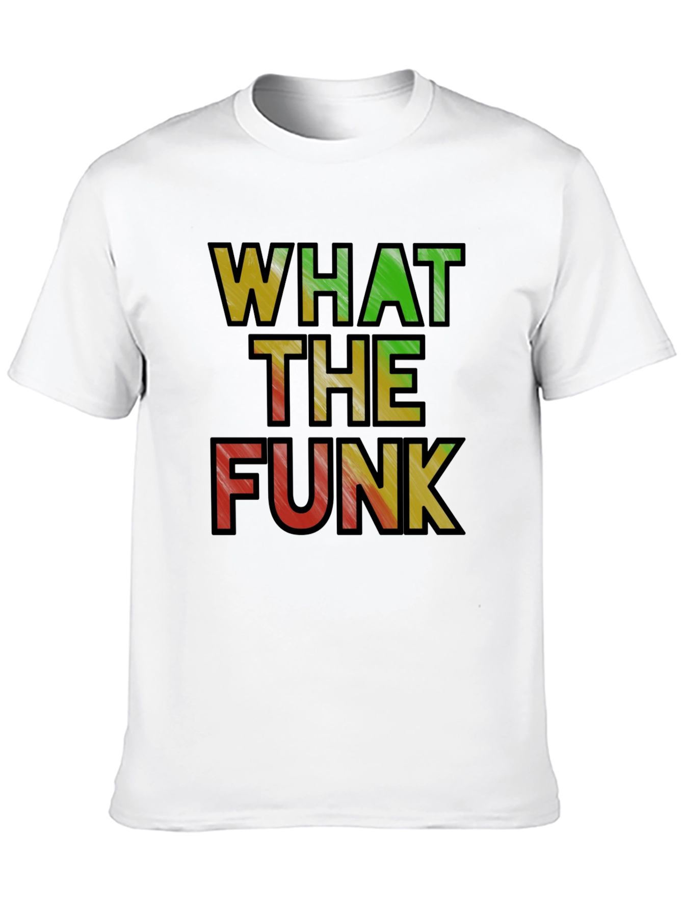 Black What the Funk T-Shirt - Rasta Colors Black Tee view 10