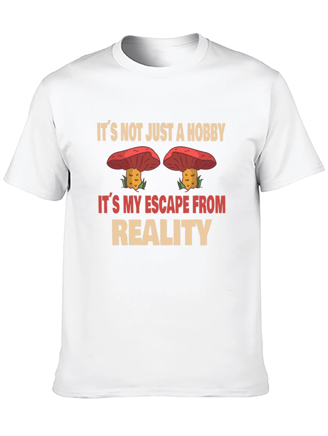 Black Mushroom Hobby T-Shirt: Escape Reality in Style view 10