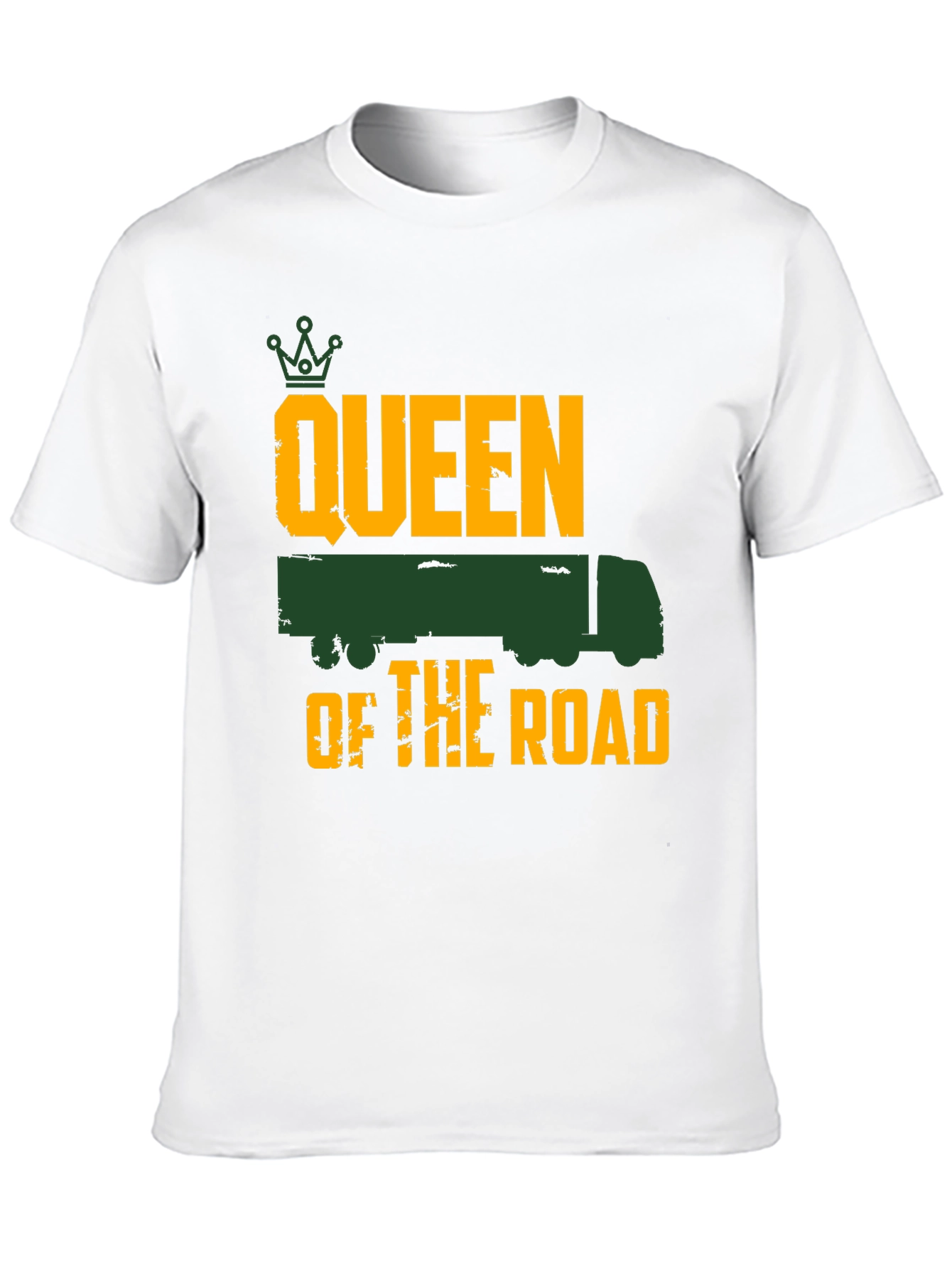 Black Queen of the Road Trucker Tee - Black view 10