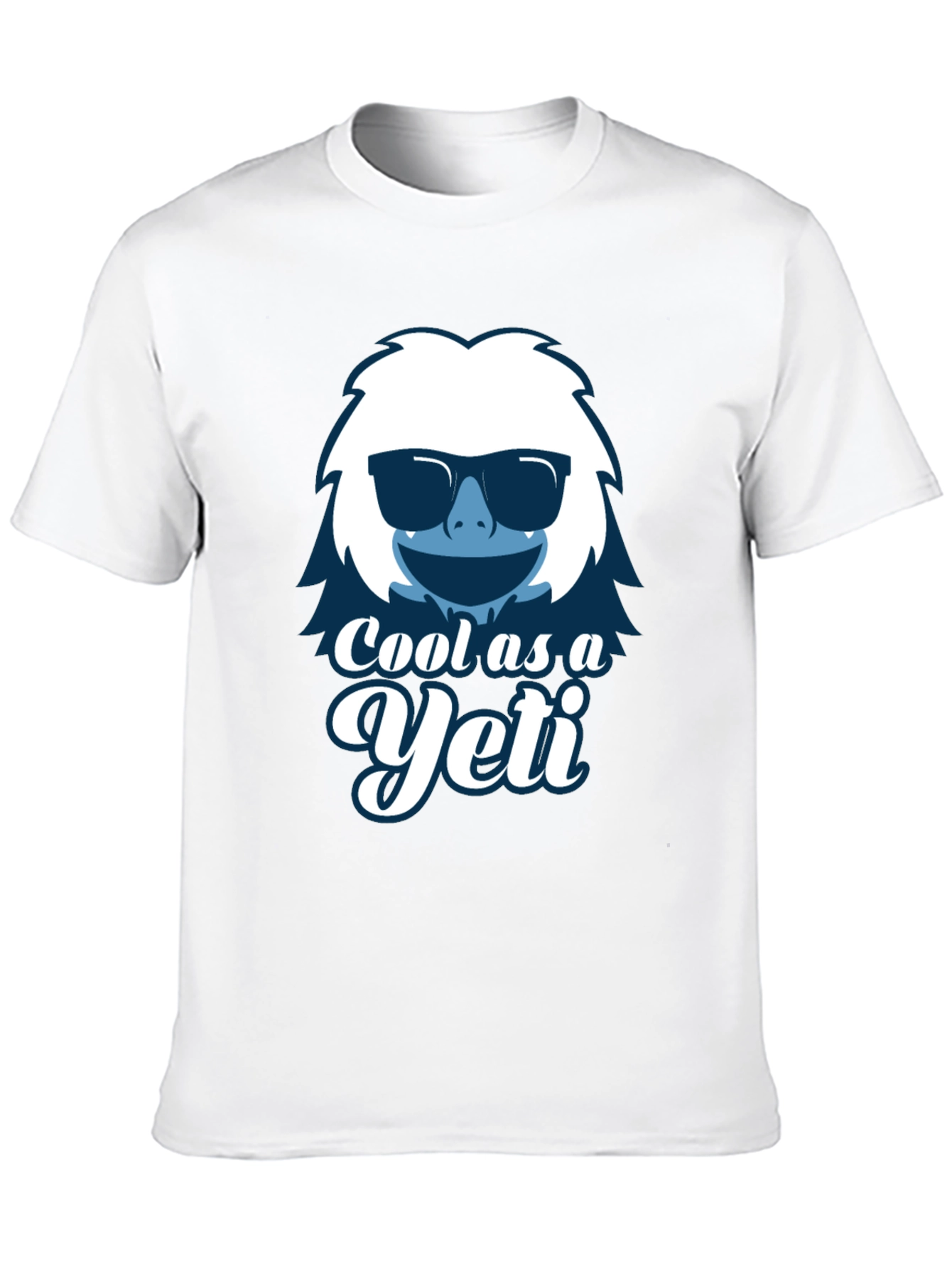 Black Cool as a Yeti Graphic T-Shirt view 10