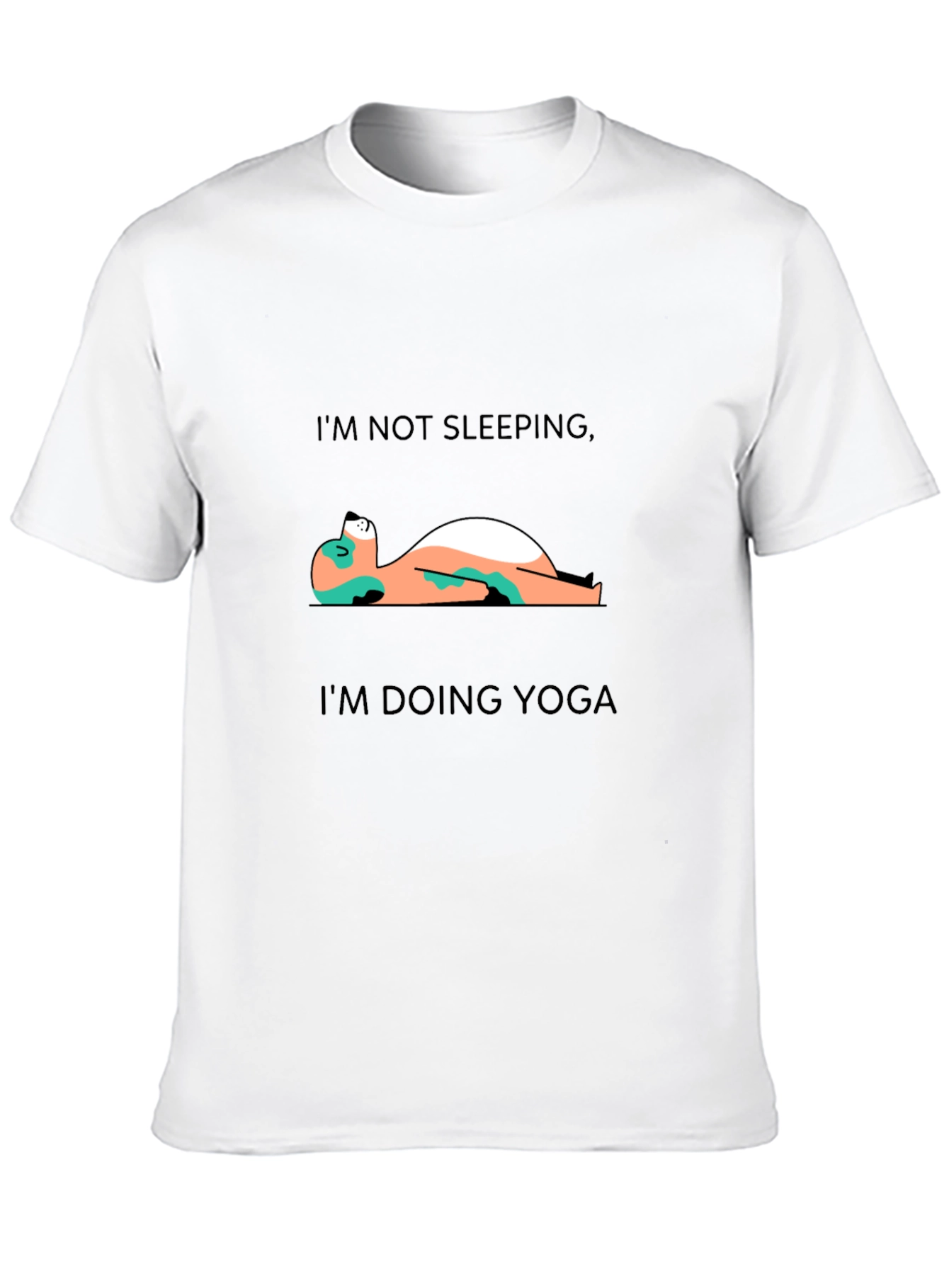 Black Yoga Sloth T-Shirt - Funny Lazy Workout Tee view 10
