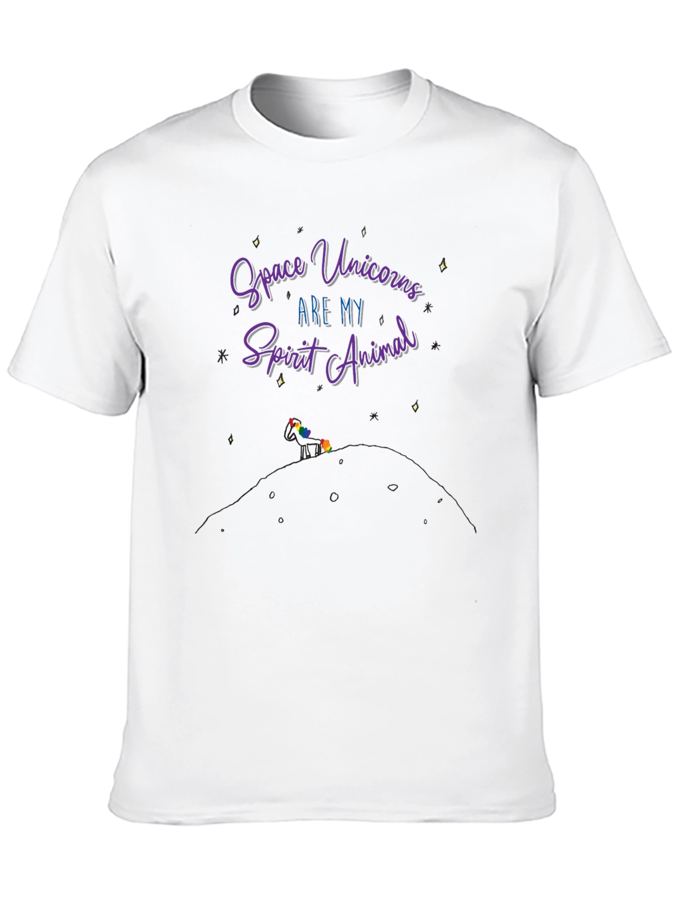 Black Space Unicorn Spirit Animal Graphic Tee view 10