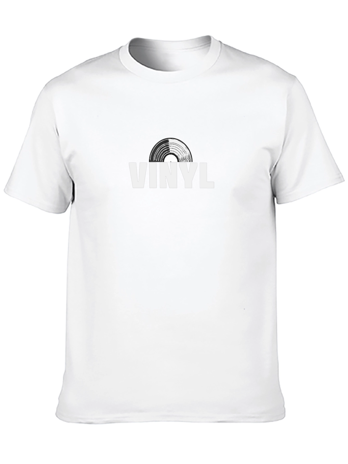 Black Vinyl Record Graphic Tee - Black Casual Shirt view 10