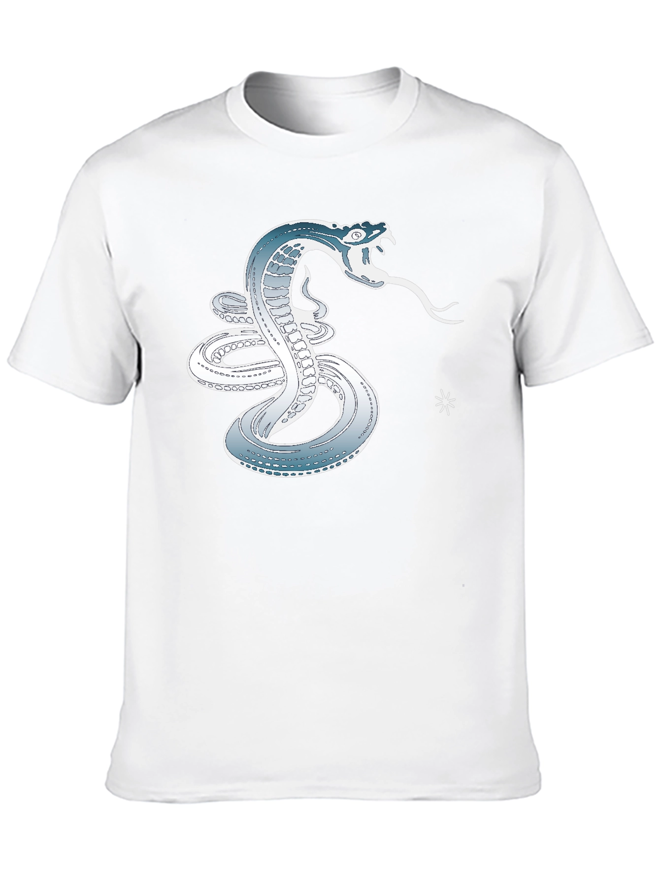 Black Serpent Strike Tee - Cool Snake Graphic T-Shirt view 10