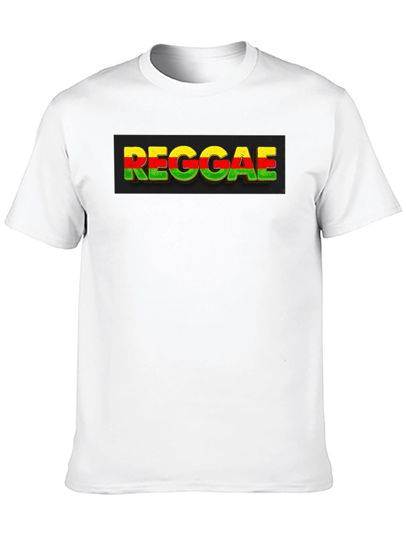 Black Reggae T-Shirt - Rasta Colors, Unique Design view 10