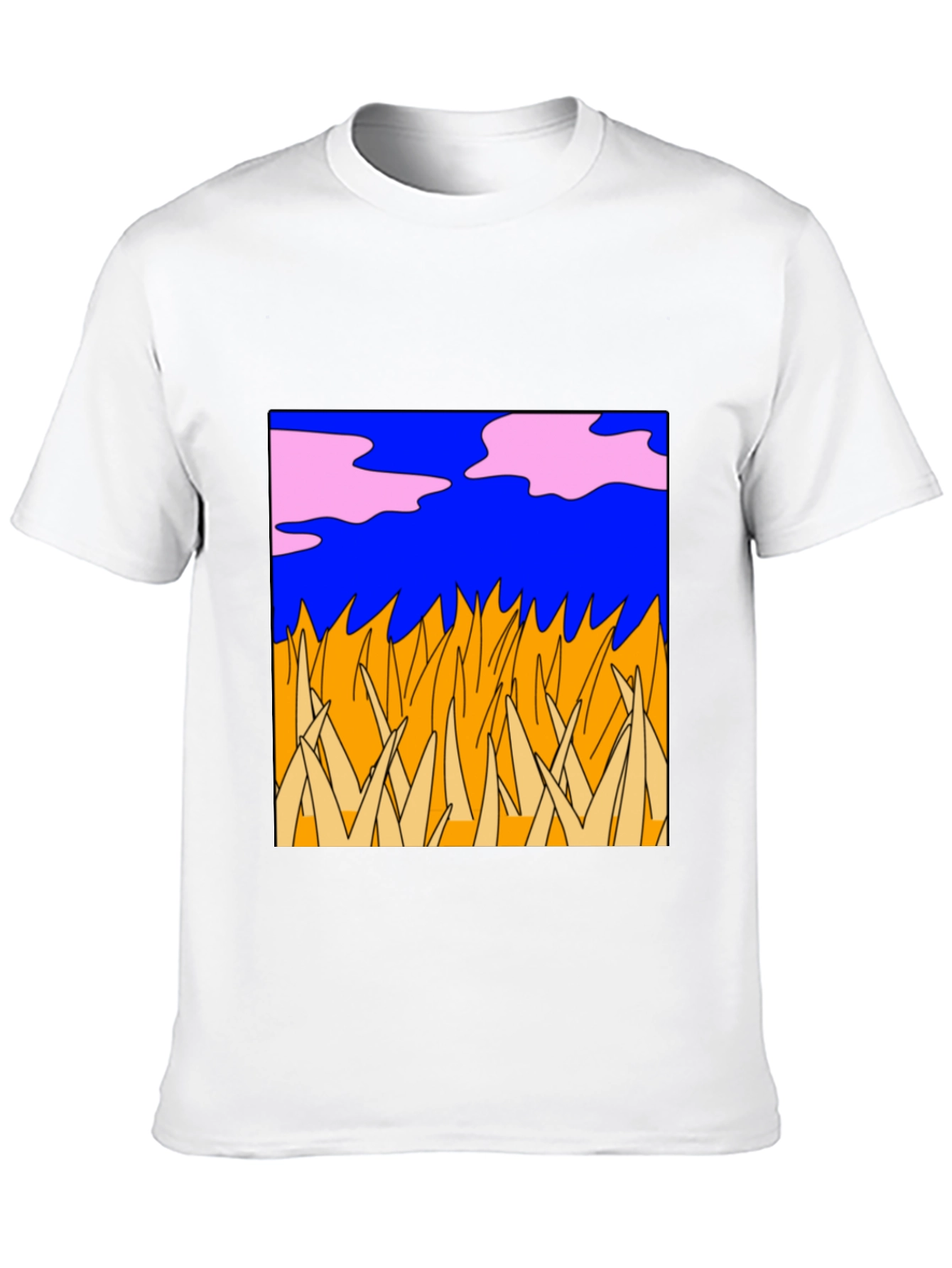 Black Abstract Nature Graphic Tee - Black view 10