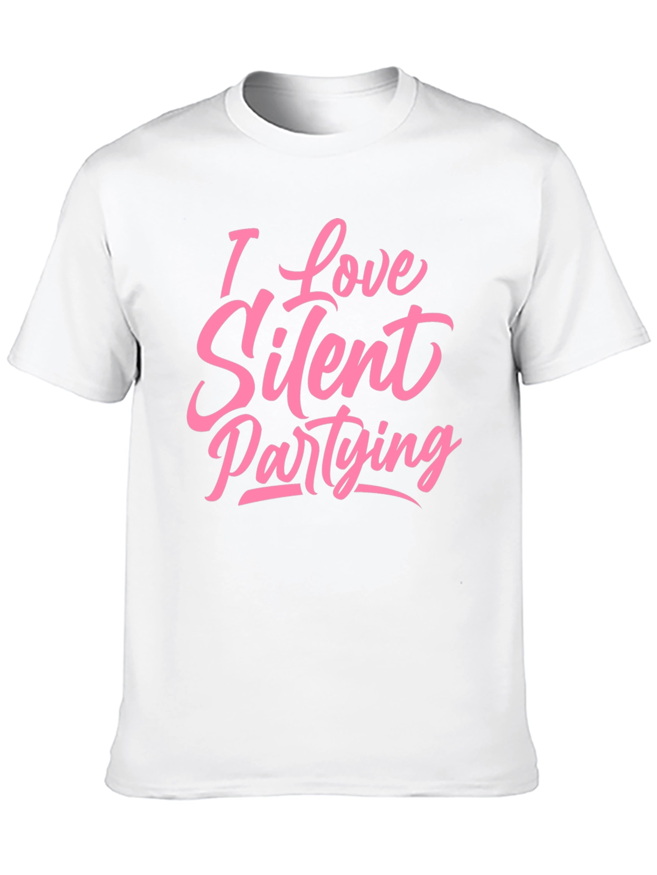 Black I Love Silent Partying T-Shirt - Black view 10