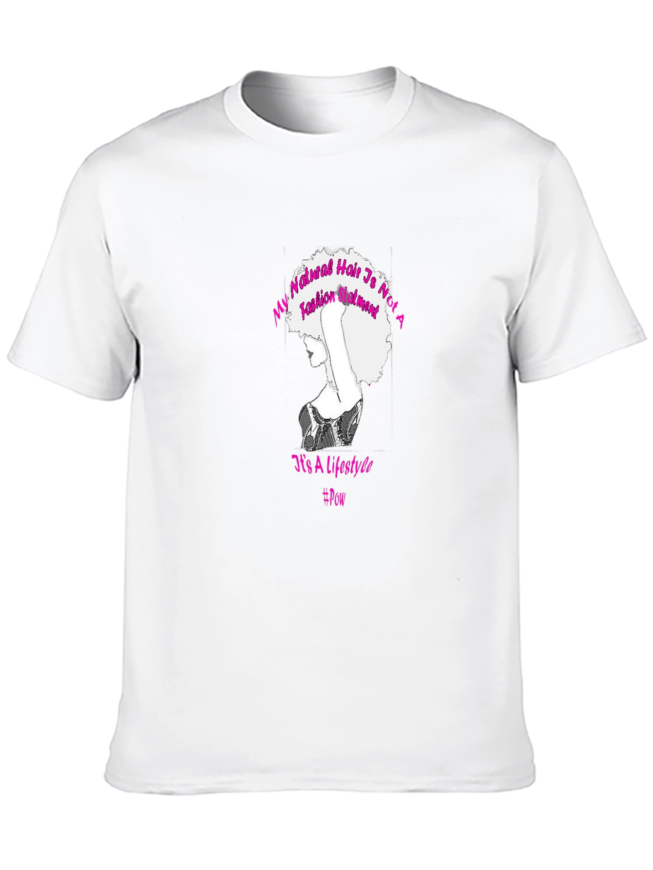 Black Natural Hair Lifestyle T-Shirt - Black view 10