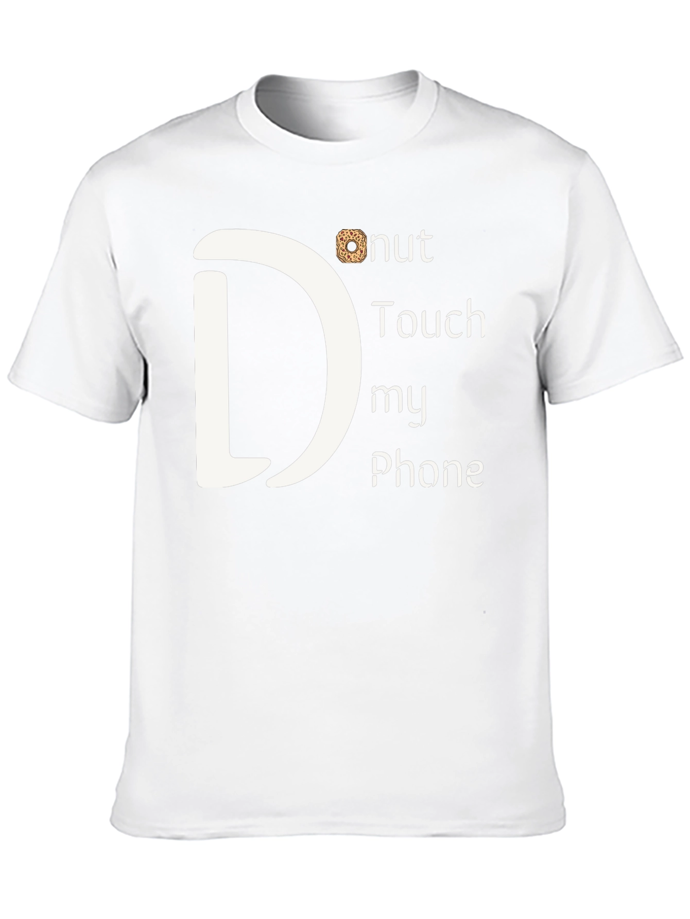 Black Donut Touch My Phone Graphic T-Shirt view 10
