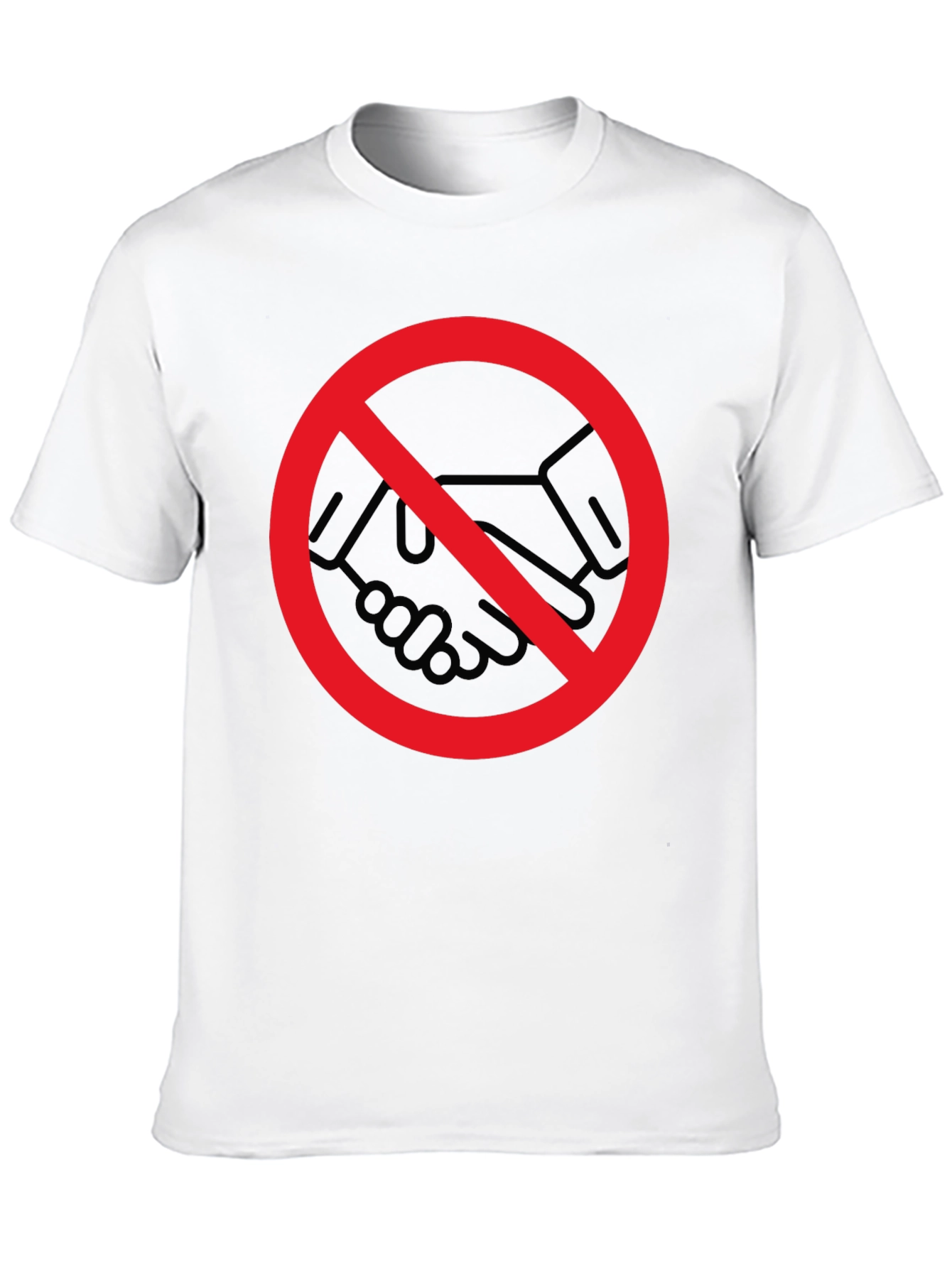 Black No Handshake Graphic Tee - Black Crew Neck view 10