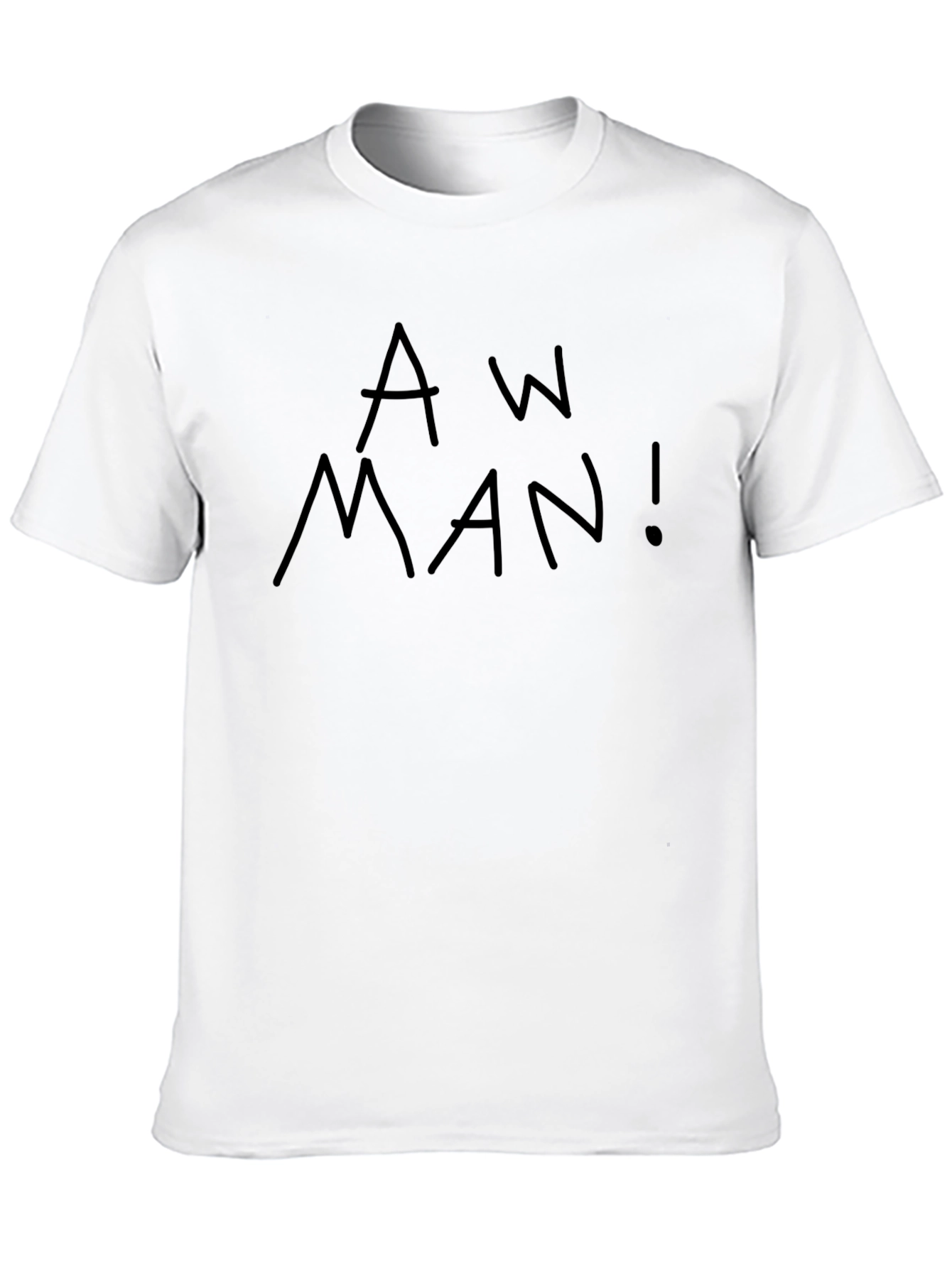 Black Aw Man! Black T-Shirt - Bold Graphic Tee view 10