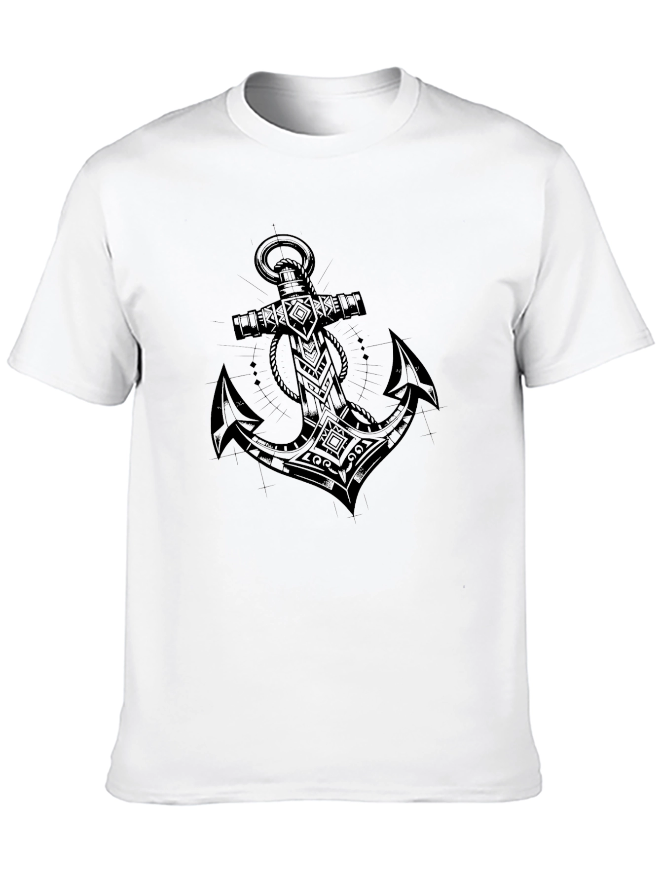 Black Anchor Graphic Black Tee - Nautical Style view 10