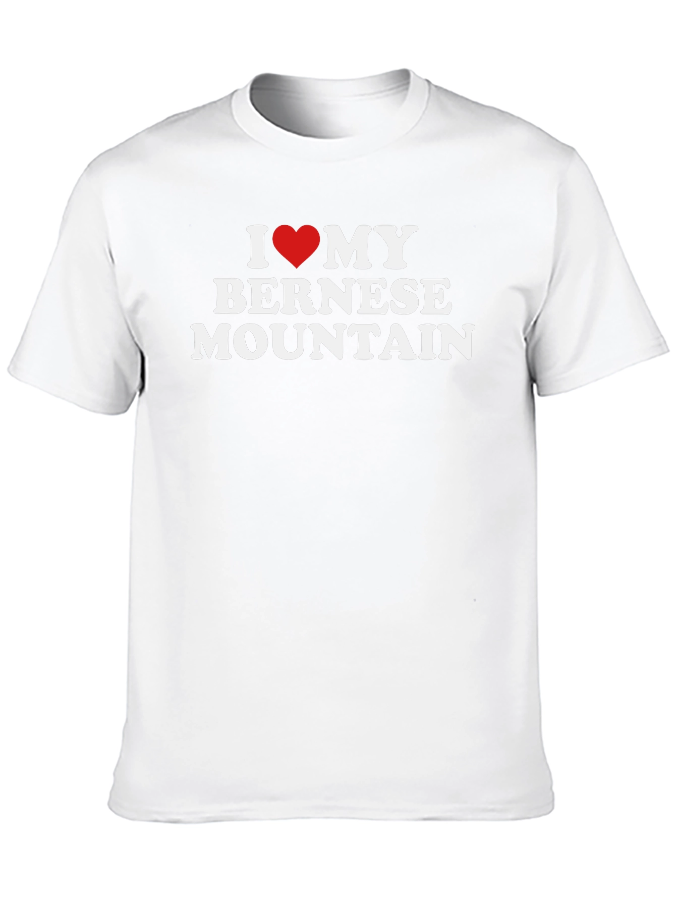 Black I Love My Bernese Mountain Dog T-Shirt view 10