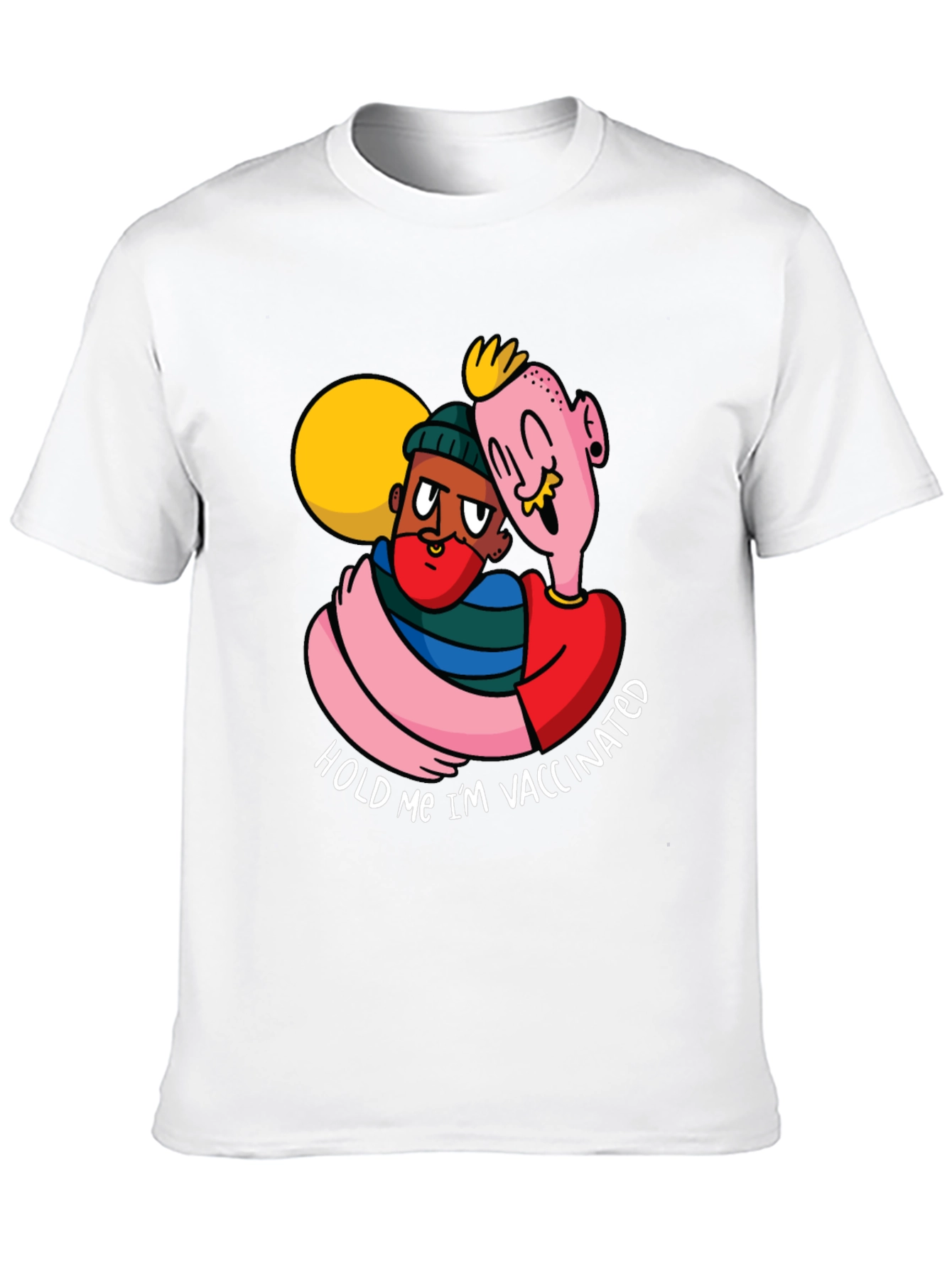 Black Vaccinated Embrace T-Shirt view 10