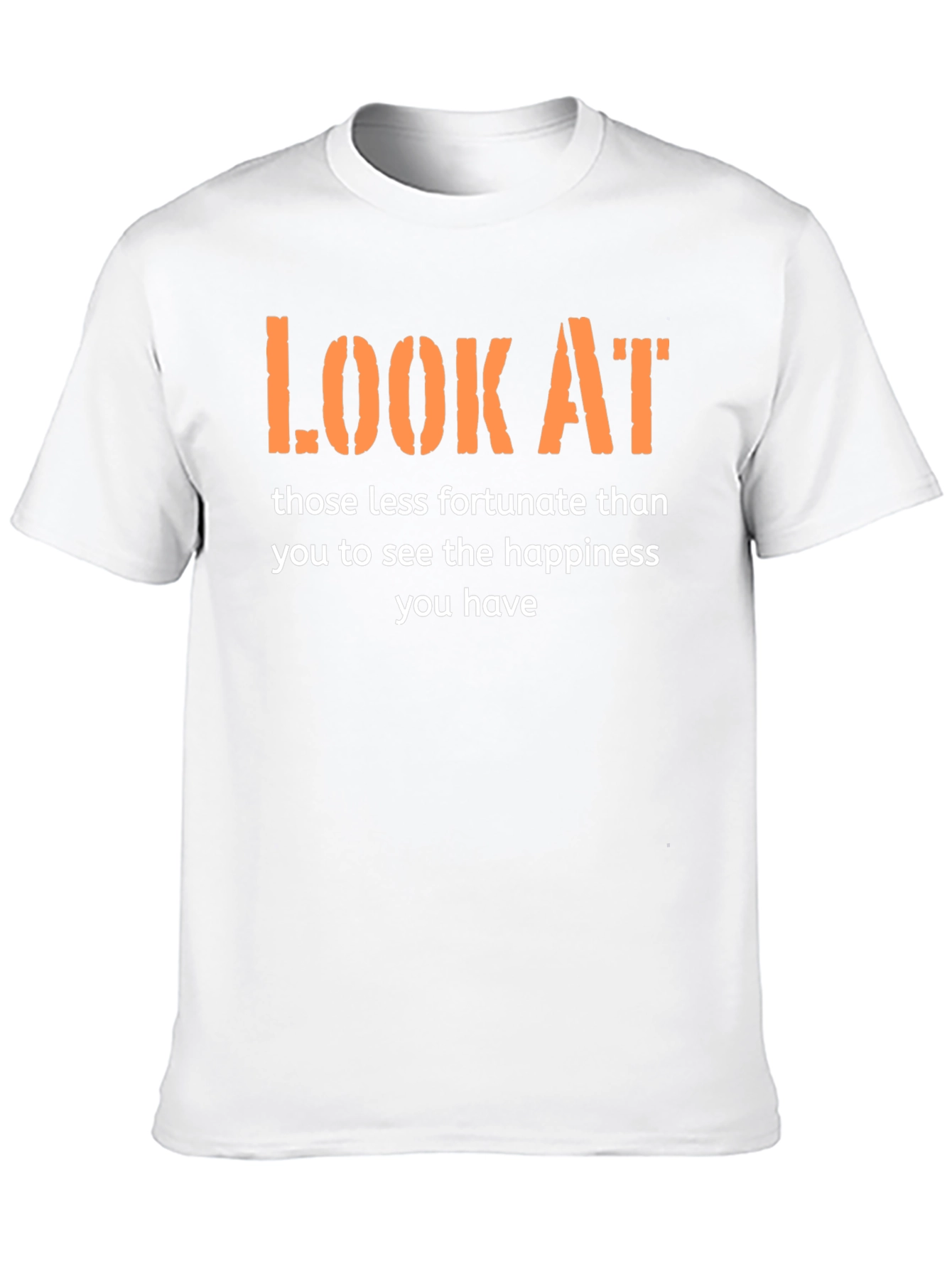 Black Inspirational Graphic Tee - 'Look At' T-Shirt view 10