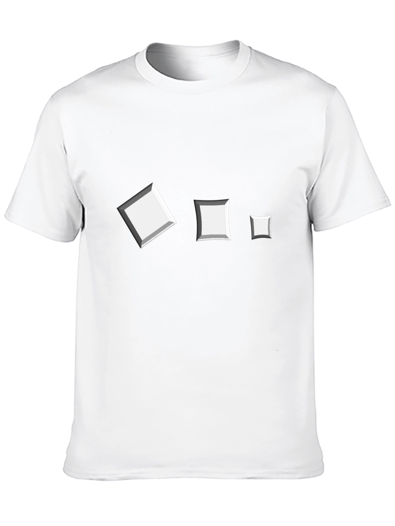 Black Modern Squares Tee - Unique Geometric Design view 10