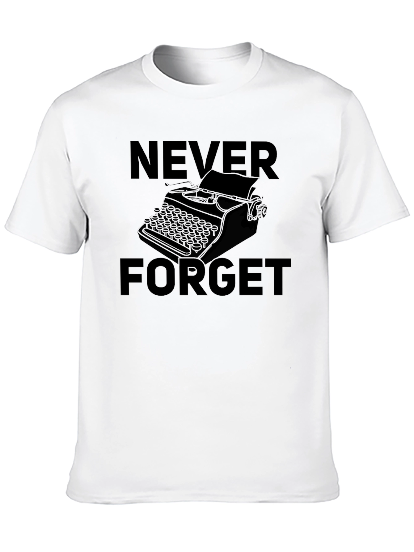 Black Never Forget Typewriter Graphic Tee - Black view 10