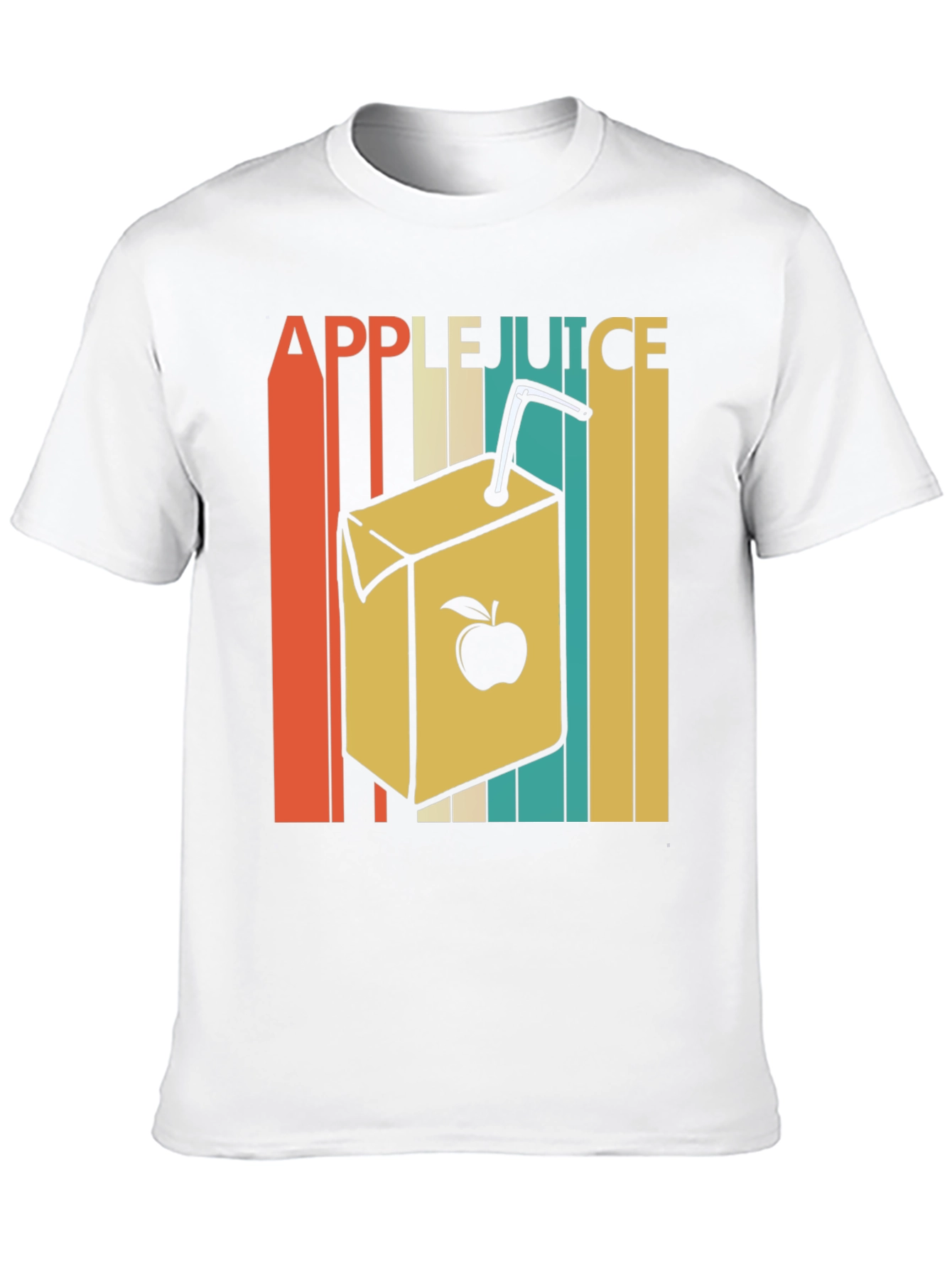 Black Retro Apple Juice T-Shirt view 10
