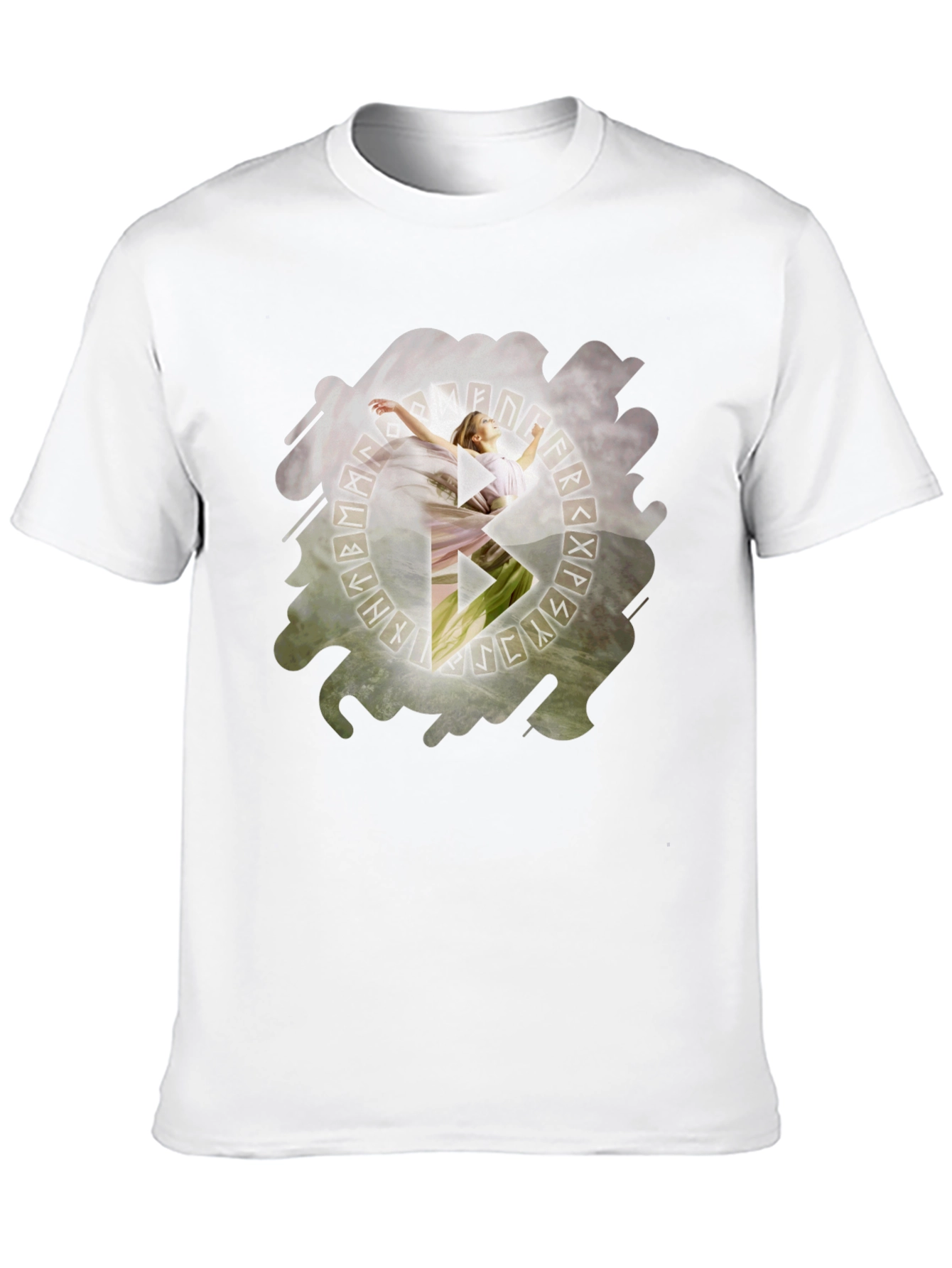 Black Mystic Rune Circle T-Shirt view 10