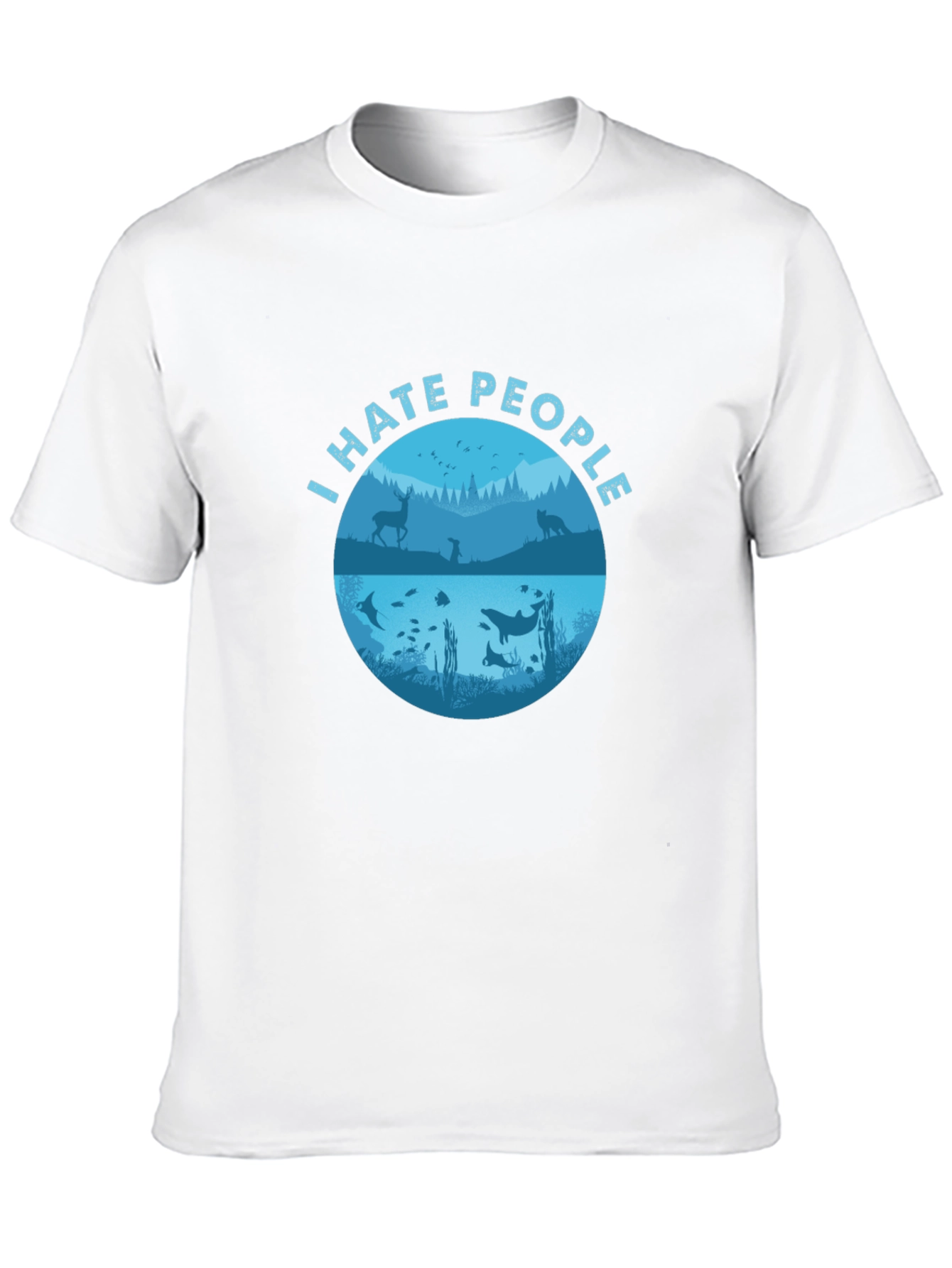 Black I Hate People Graphic T-Shirt - Nature Lover's Tee view 10
