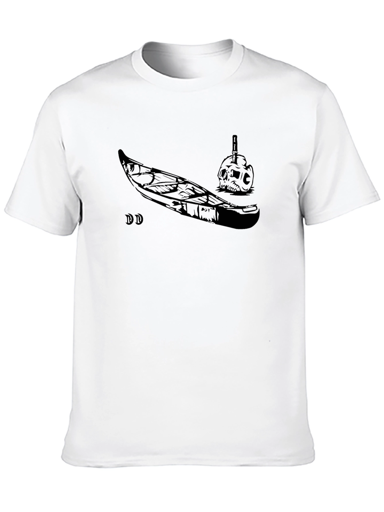 Black Skull & Canoe Graphic T-Shirt - Premium Cotton view 10