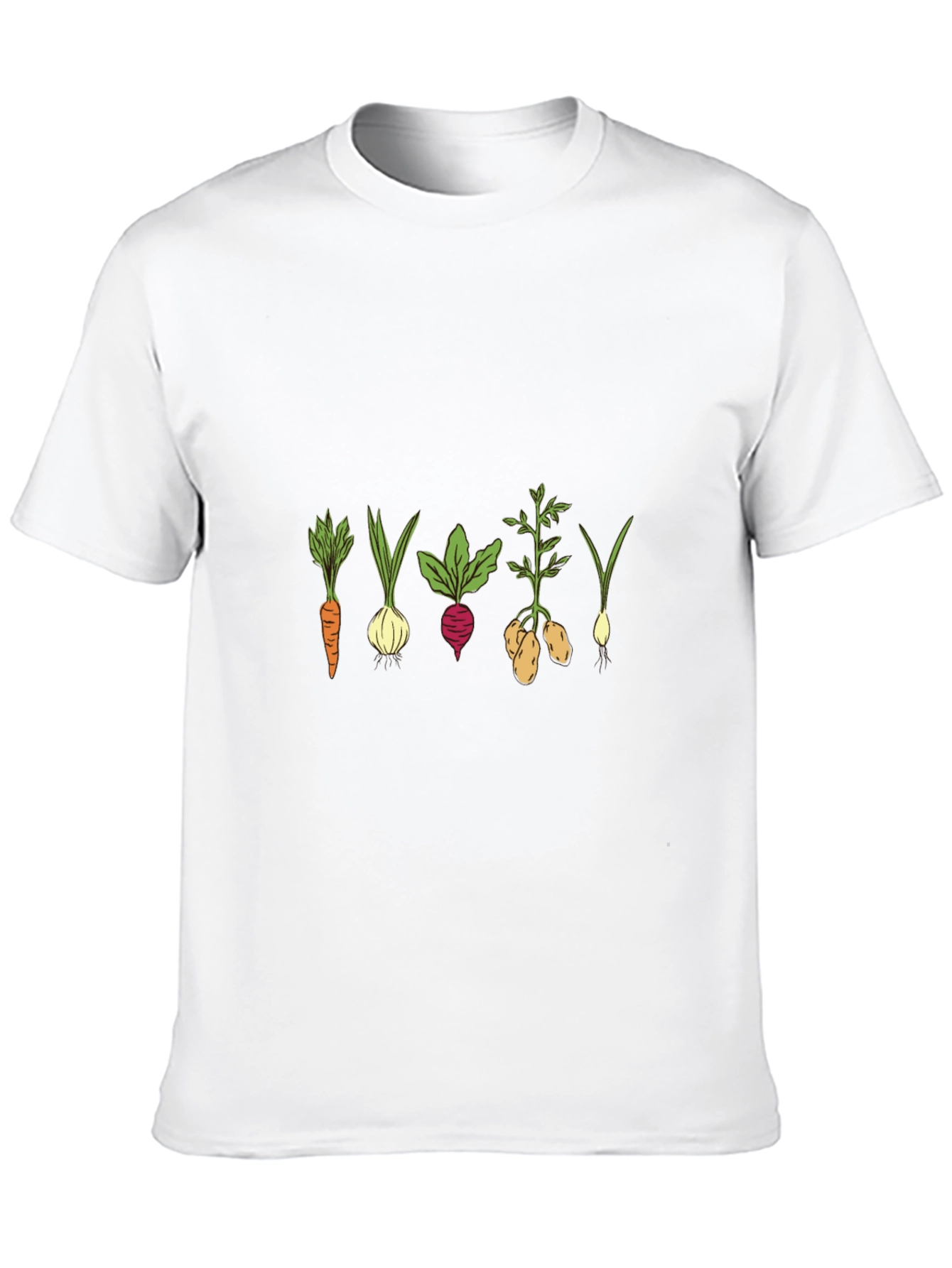 Black Vegetable Print Black T-Shirt view 10