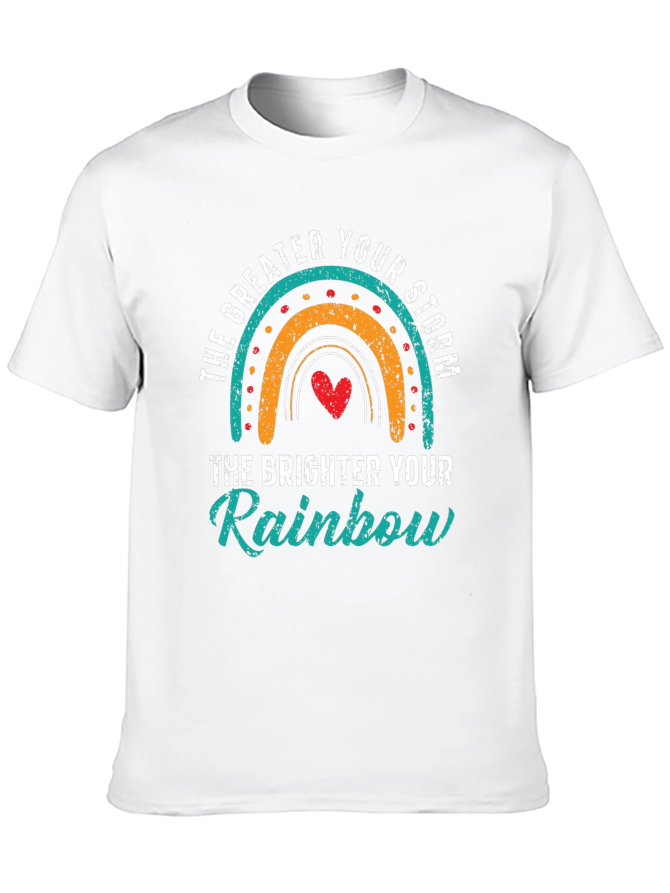 Black Inspirational Rainbow Graphic T-Shirt view 10