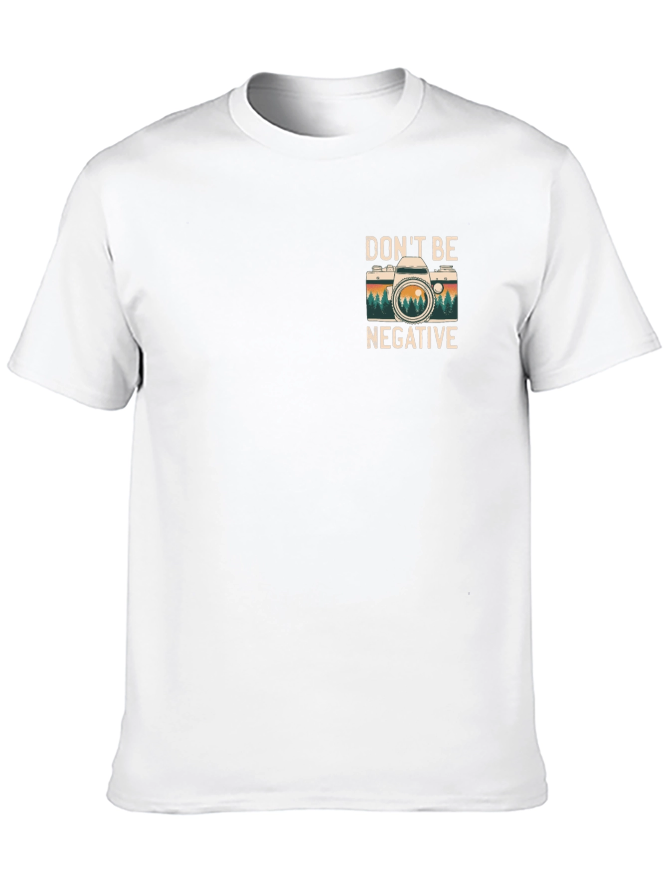 Black Don't Be Negative Camera T-Shirt view 10