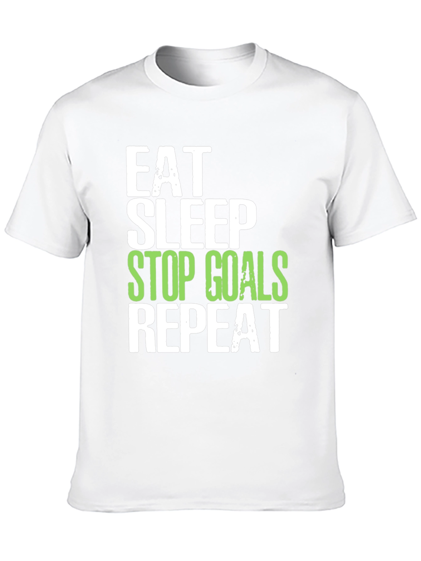 Black Eat Sleep Stop Goals Repeat T-Shirt view 10