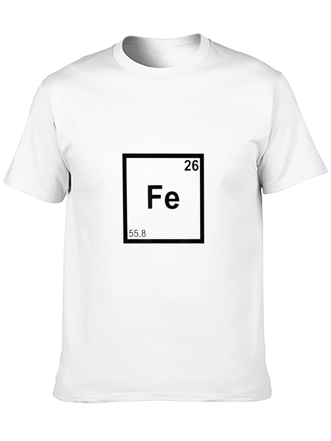 Black Iron Element Periodic Table T-Shirt - Cool Science Tee view 10